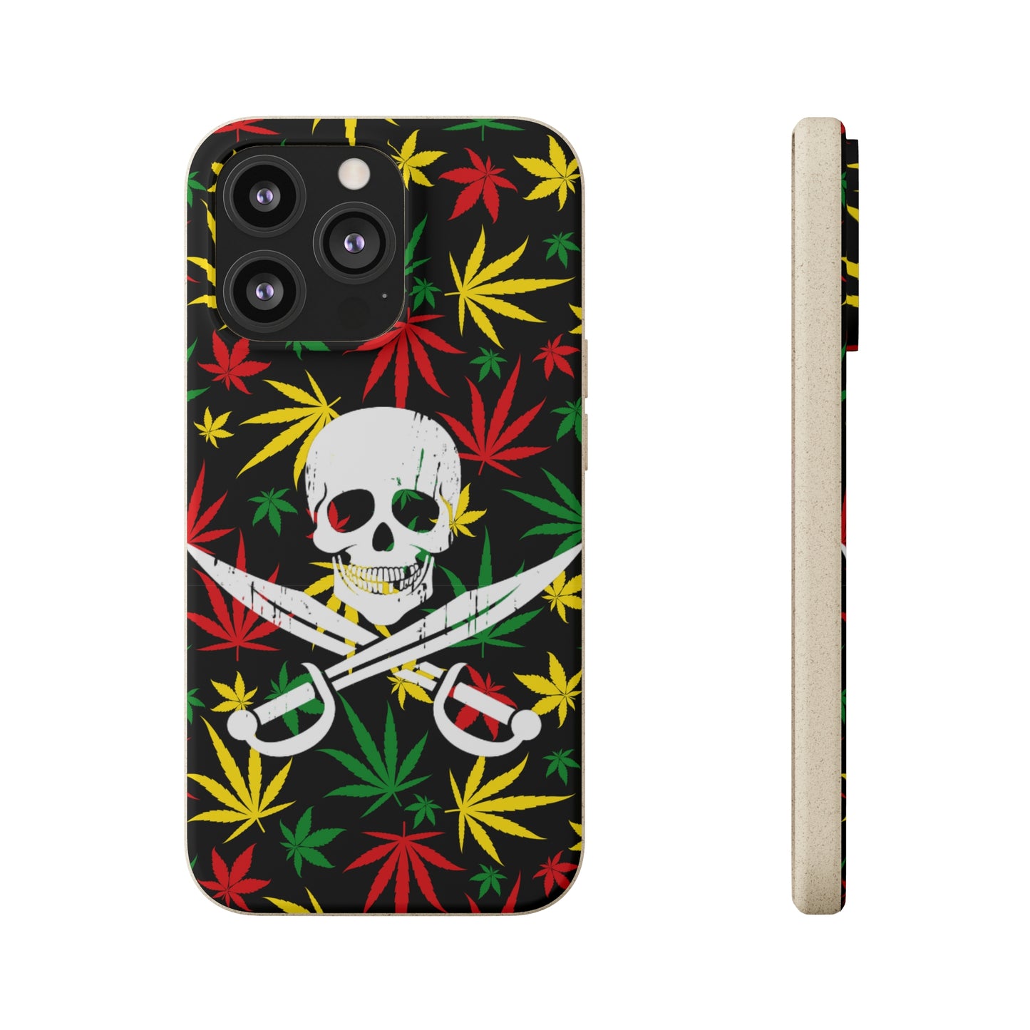 420 cannabis Jolly Roger Buccaneer weed Biodegradable eco friendly phone case