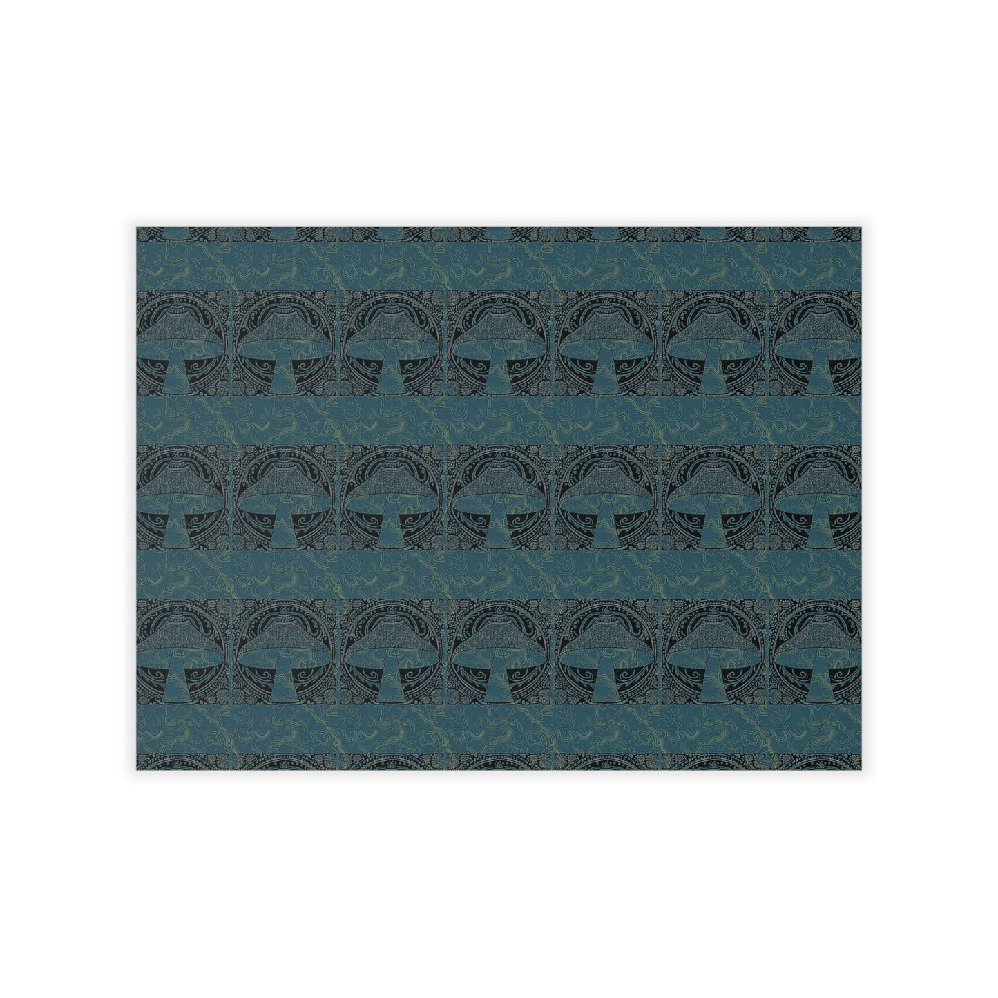 Psychedelic wall design boho decor wall decals batik Bali style inspired mushroom wall paper hip eclectic room design elements