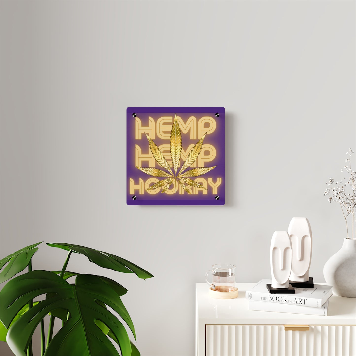 Hemp pop art - original 420 stoner decor cannabis pop art decor Acrylic 420 Wall Art Panels available in 2 sizes