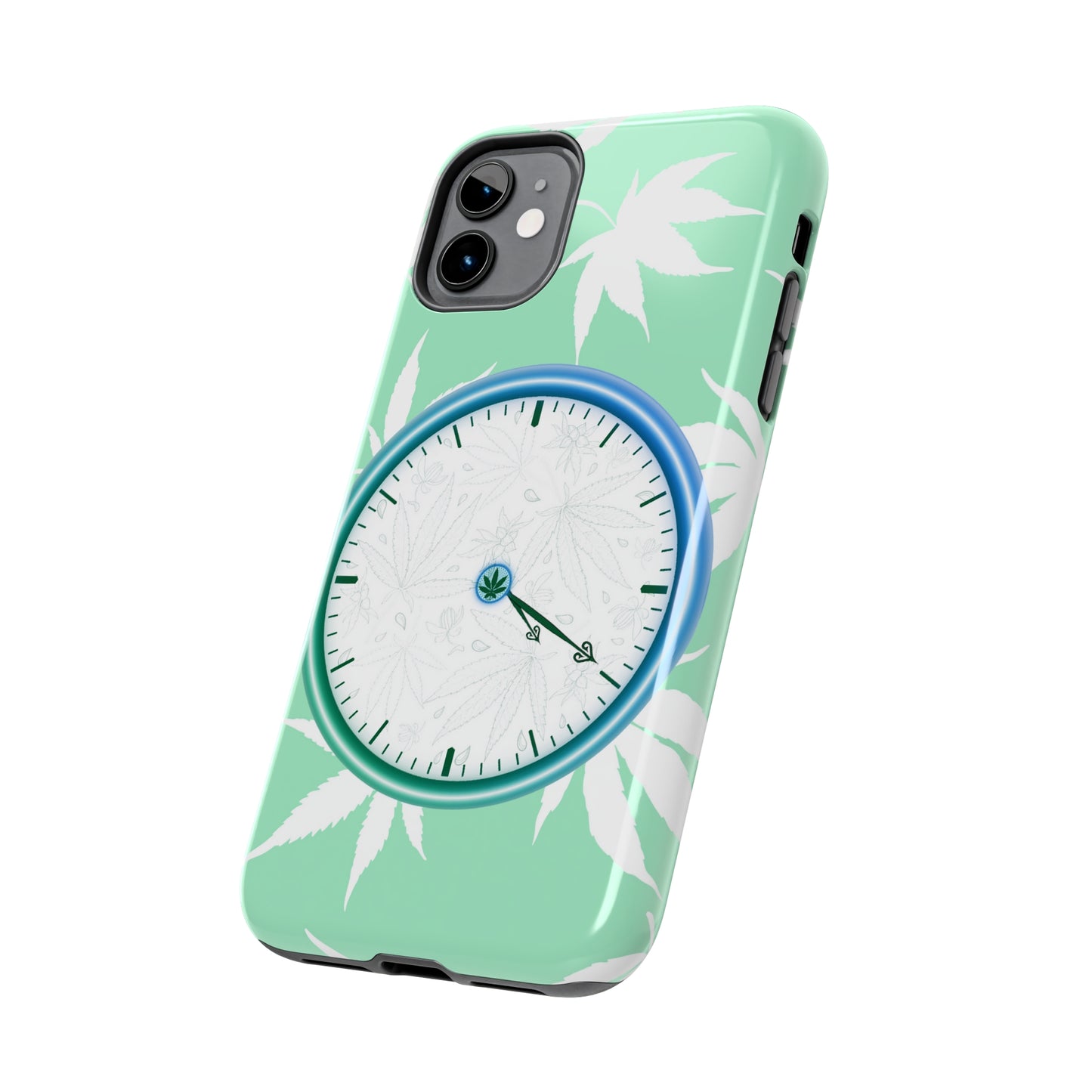 420 clock cannabis tough phone Cases cannabis leaf and 420 clock phone case for high end cannabist