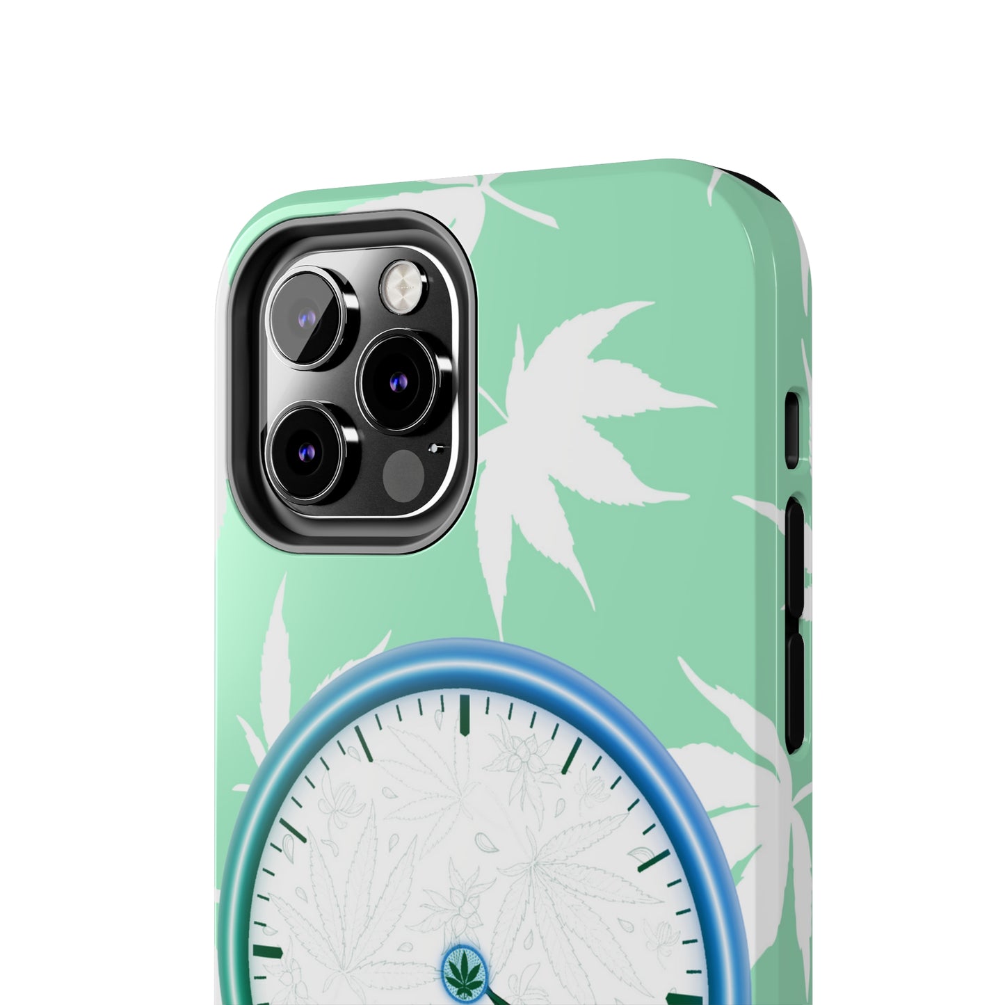 420 clock cannabis tough phone Cases cannabis leaf and 420 clock phone case for high end cannabist