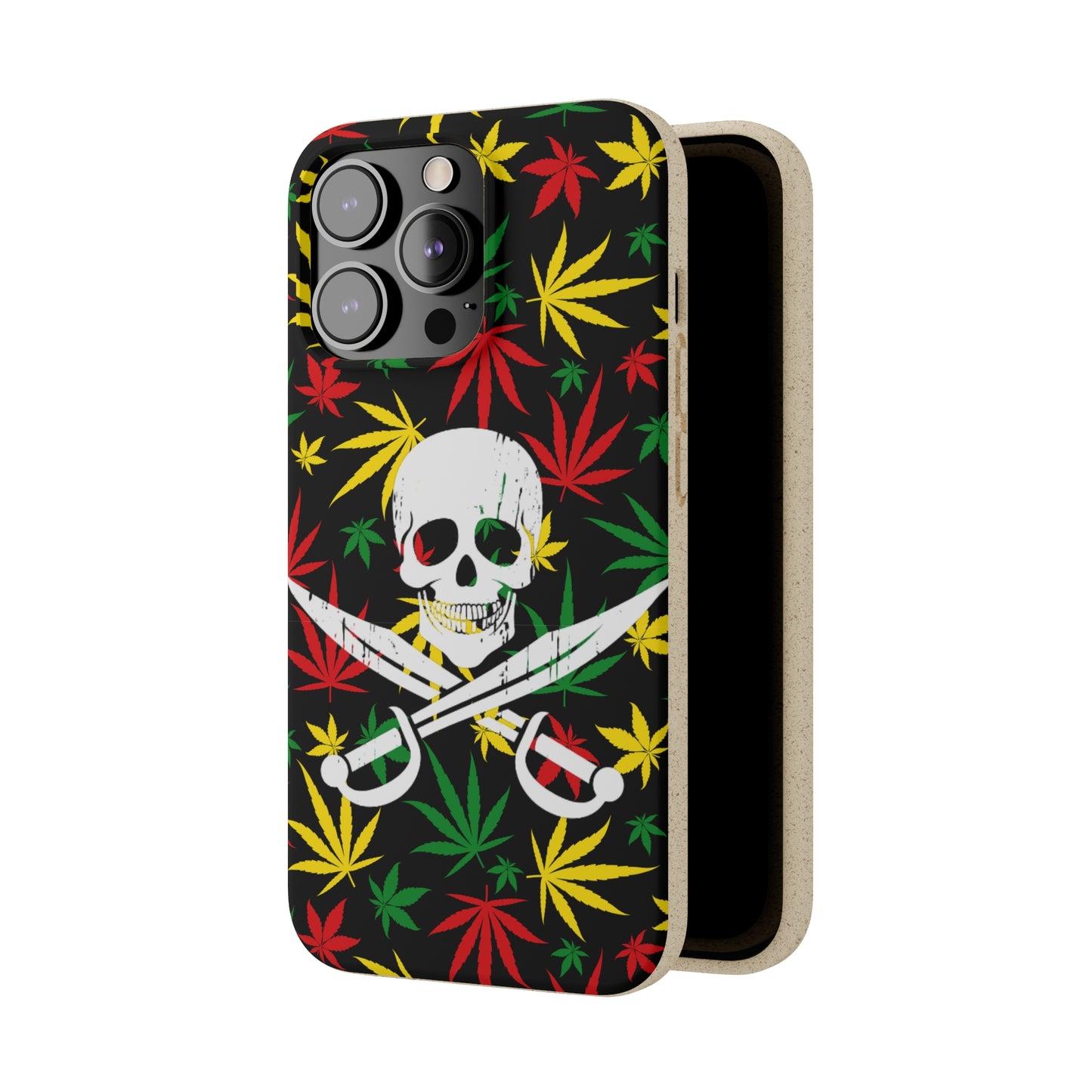 420 cannabis Jolly Roger Buccaneer weed Biodegradable eco friendly phone case