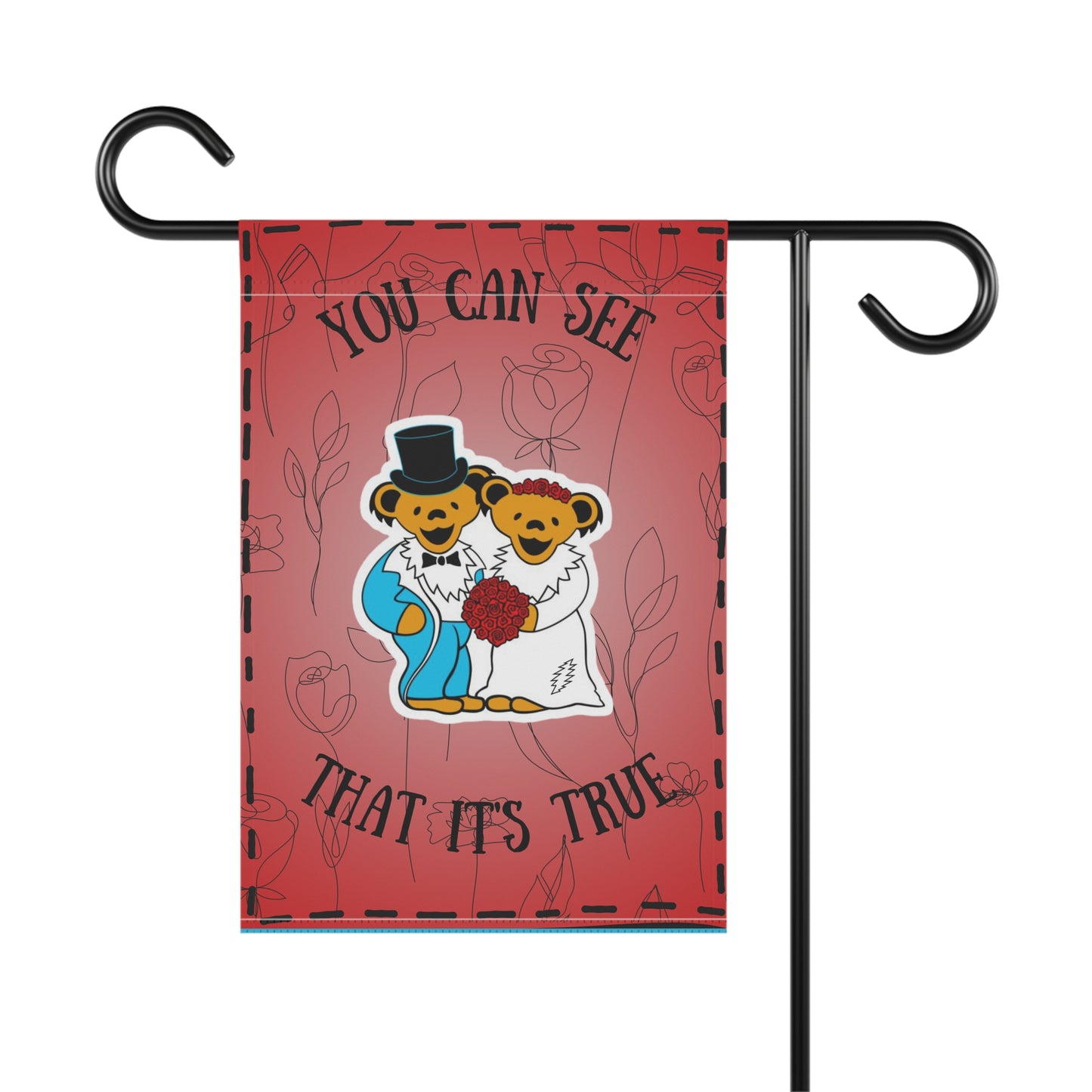 Grateful Dead bears banner flag - grateful dead wedding banner grateful dead song lyrics flag perfect gift for Deadhead