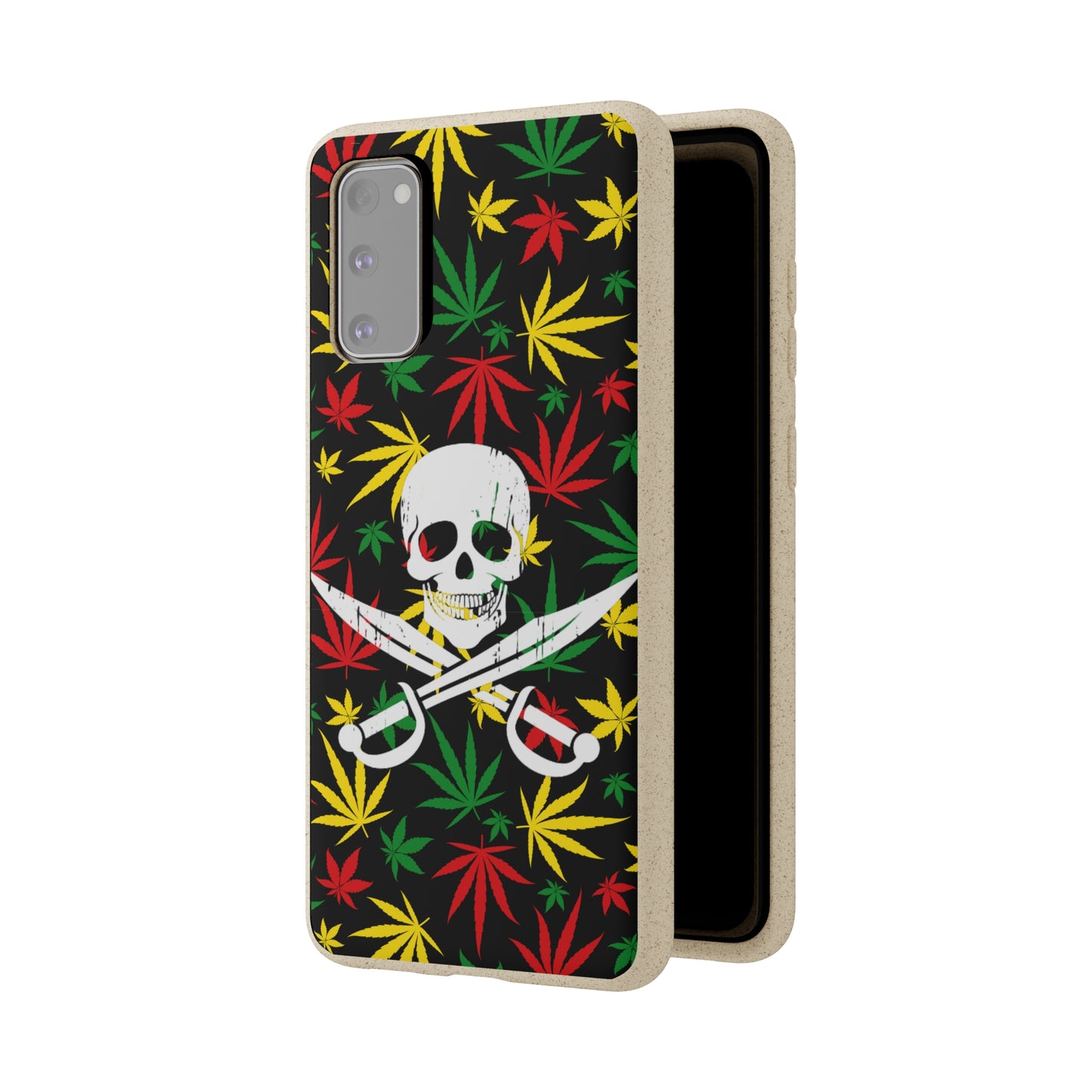 420 cannabis Jolly Roger Buccaneer weed Biodegradable eco friendly phone case