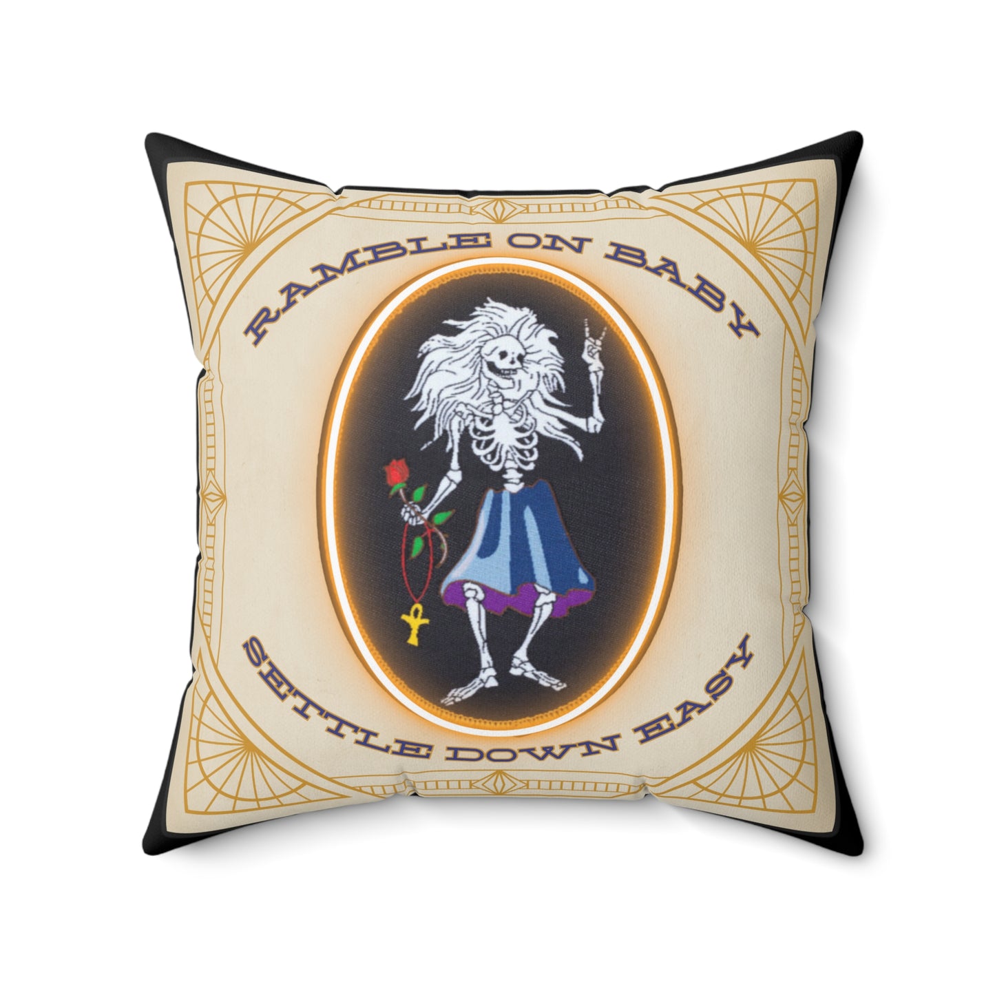 Grateful Dead pillow Jerry Garcia Rosebud pillow Dead Head home decor