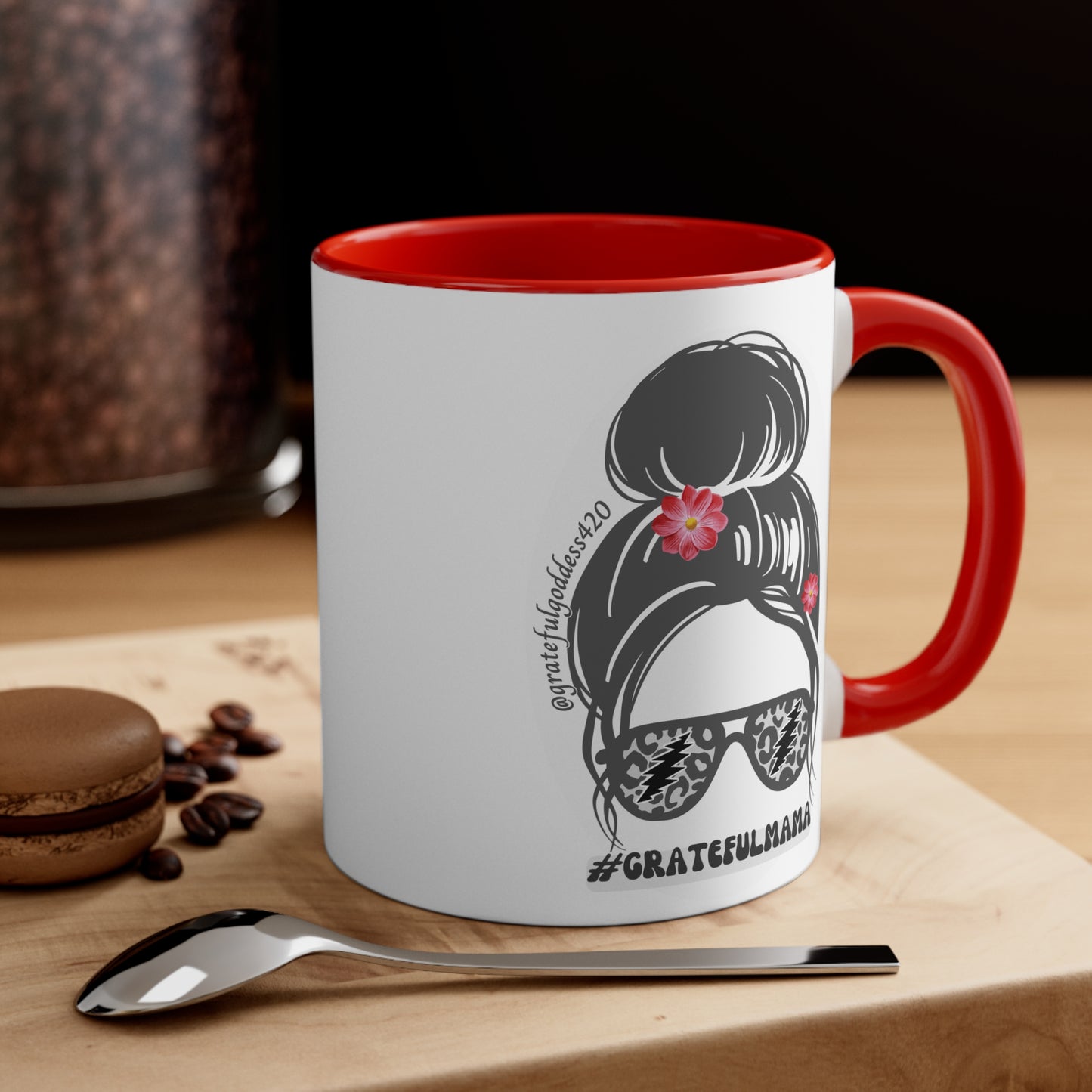 Grateful Mama Grateful Dead inspired Mug - deadhead gift for her scarlet begonias inspired hippie chick mug