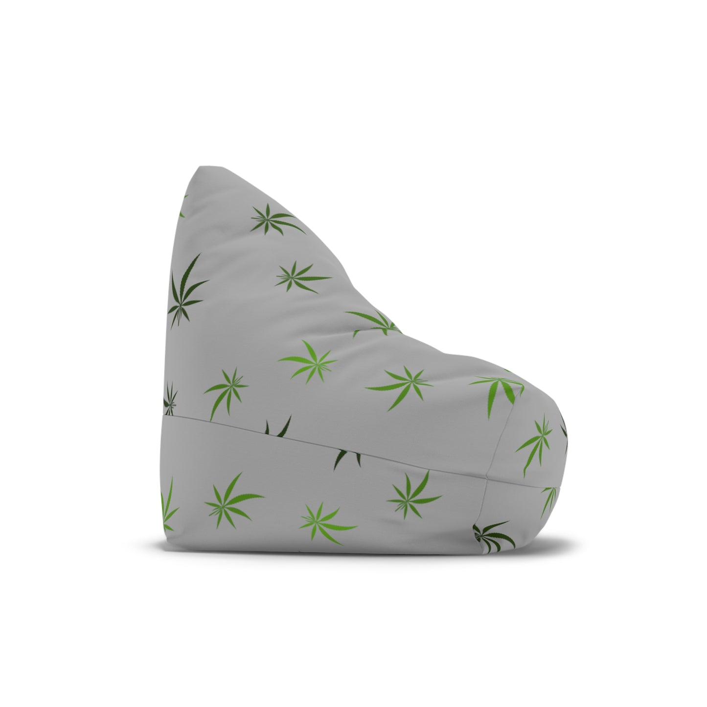 Gray cannabis 420 Bean Bag Chair Cover for high end stoner decor, cover only!