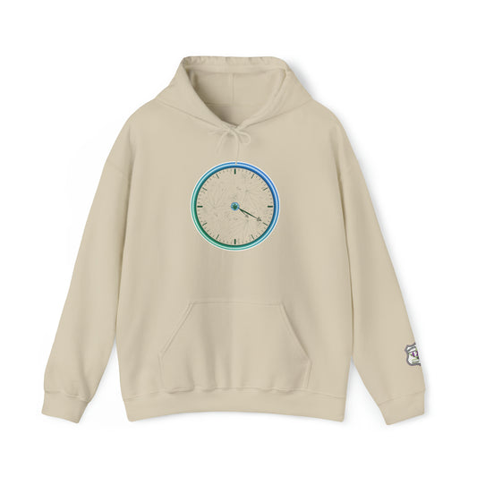 420 clock hoodie- cannabis couture neon 420 clock,  print on front and left sleeve- 420 stoner sweatshirt marijuana high end stoner apparel