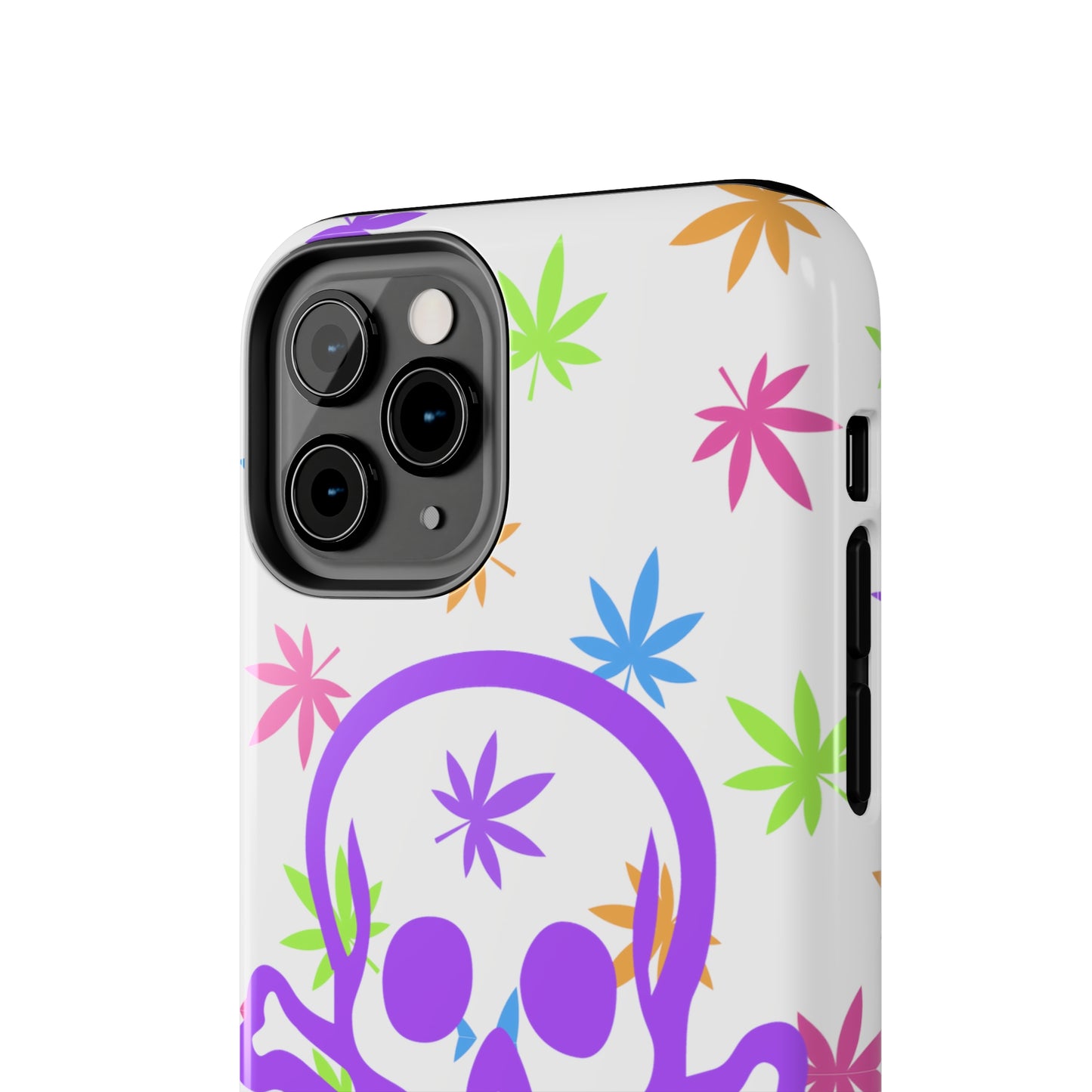 420 skull & crossbones tough phone Cases cannabis and jolly roger colorful phone case perfect 420 gift for stoner