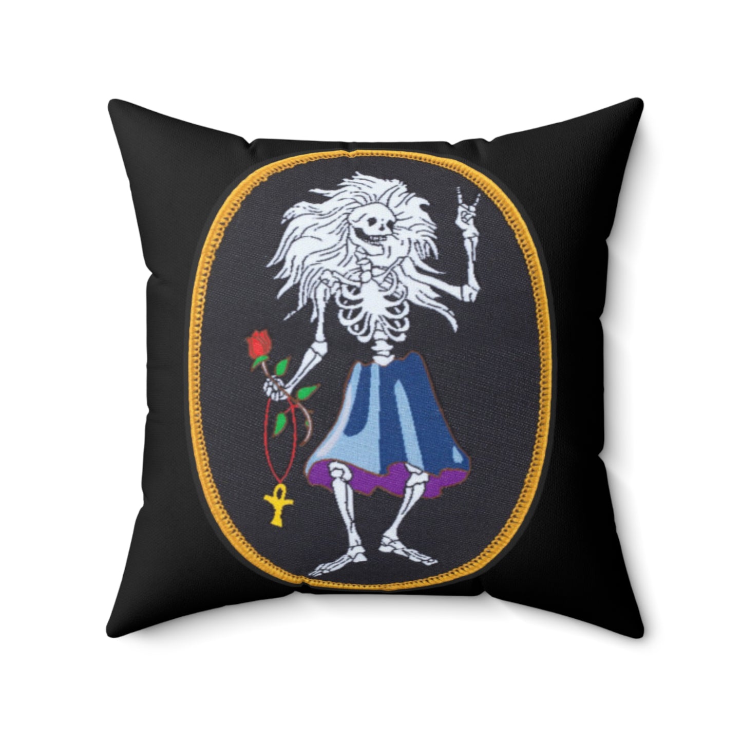 Grateful Dead decor Rosebud pillow- Jerry Garcia hippie style home - deadhead pillow in 2 sizes