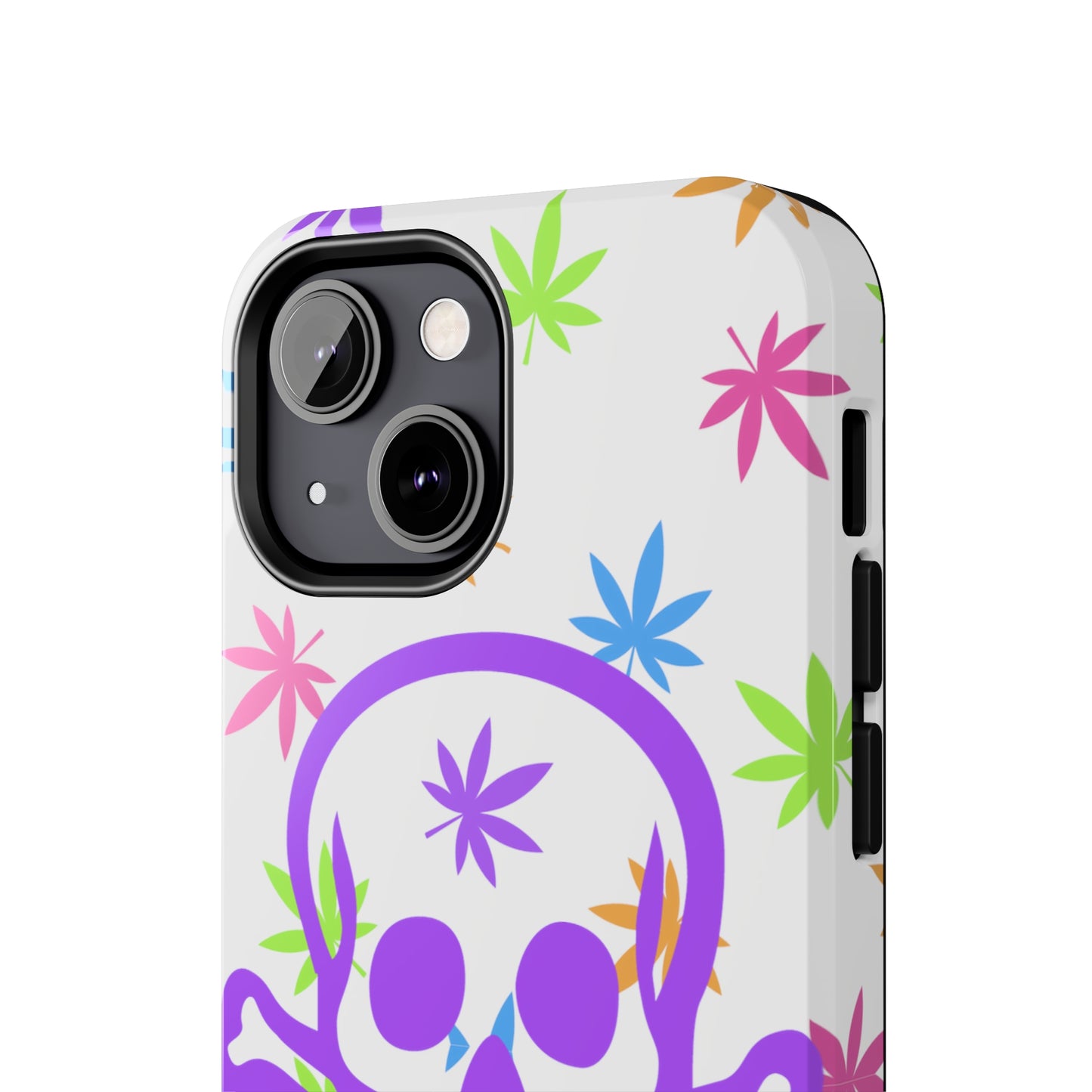 420 skull & crossbones tough phone Cases cannabis and jolly roger colorful phone case perfect 420 gift for stoner