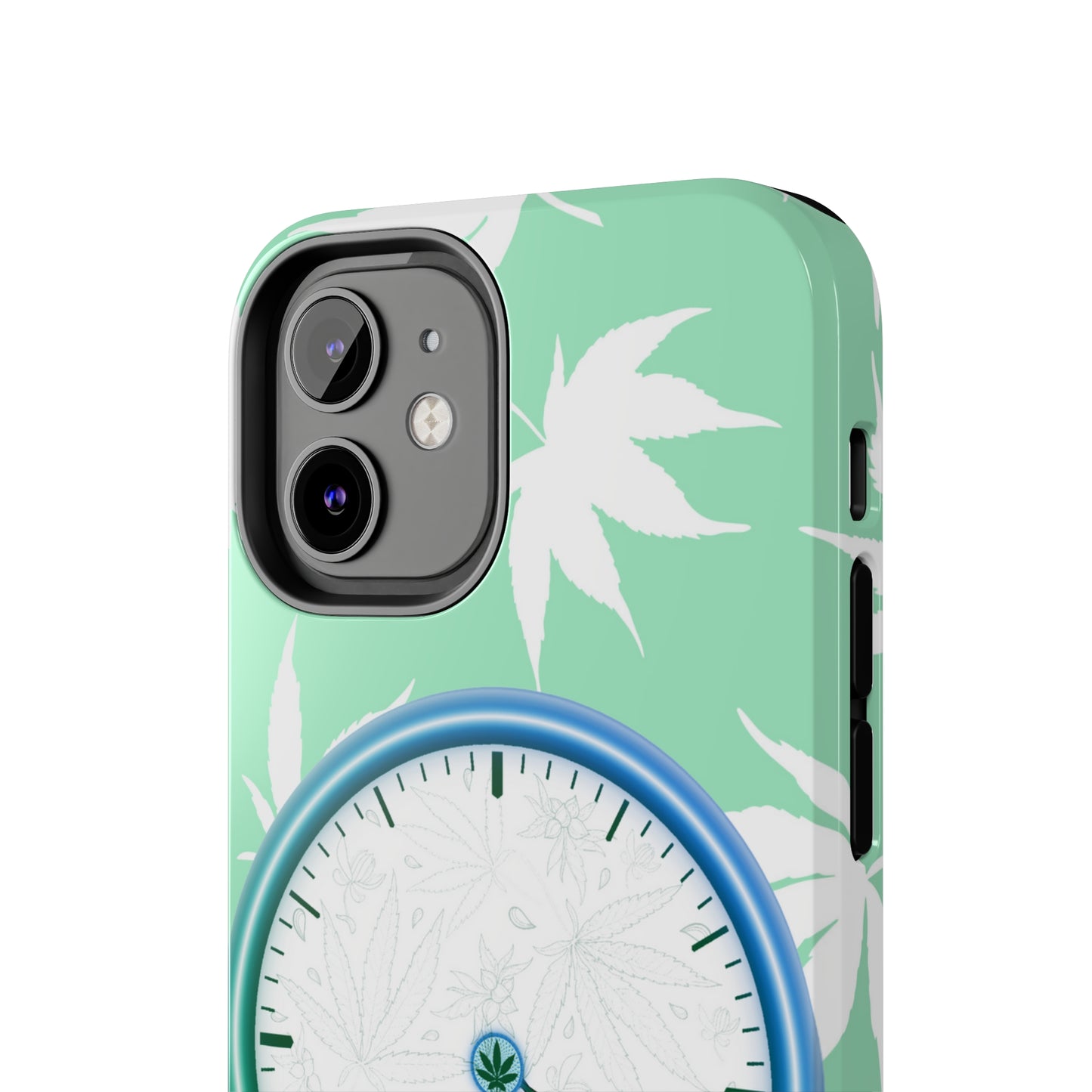 420 clock cannabis tough phone Cases cannabis leaf and 420 clock phone case for high end cannabist