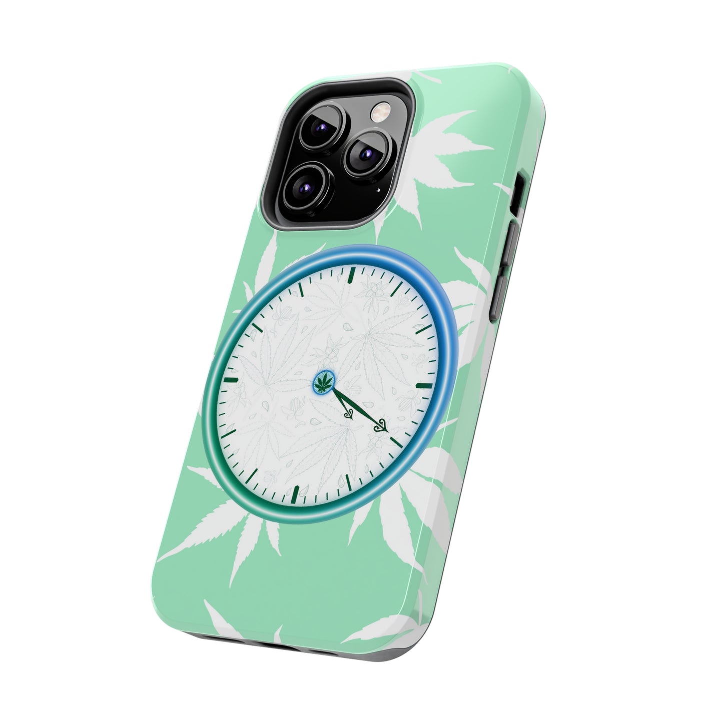 420 clock cannabis tough phone Cases cannabis leaf and 420 clock phone case for high end cannabist