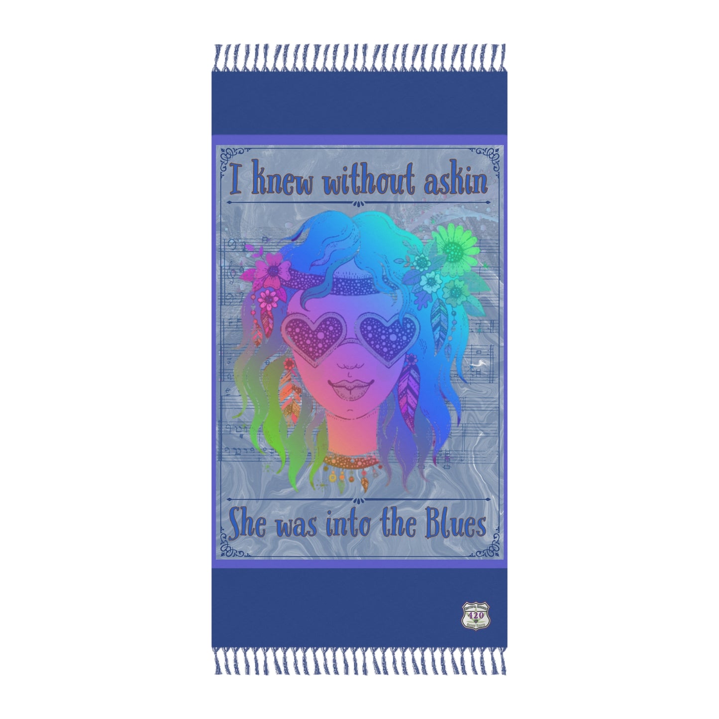 Grateful Dead song lyrics inspired Scarlet Begonias Boho Beach Cloth perfect Dead Head gift for her