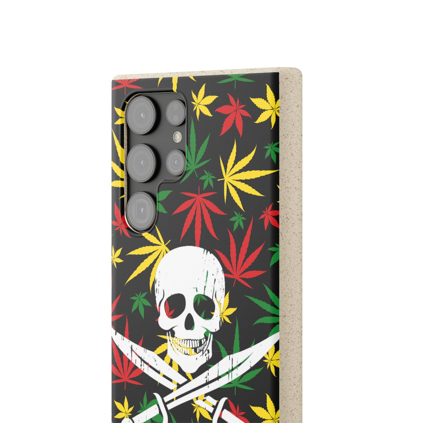 420 cannabis Jolly Roger Buccaneer weed Biodegradable eco friendly phone case