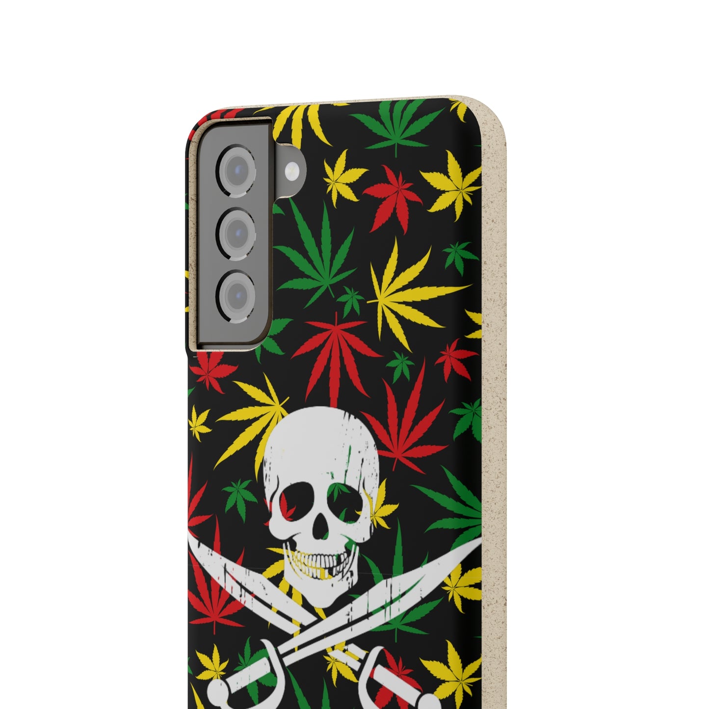 420 cannabis Jolly Roger Buccaneer weed Biodegradable eco friendly phone case