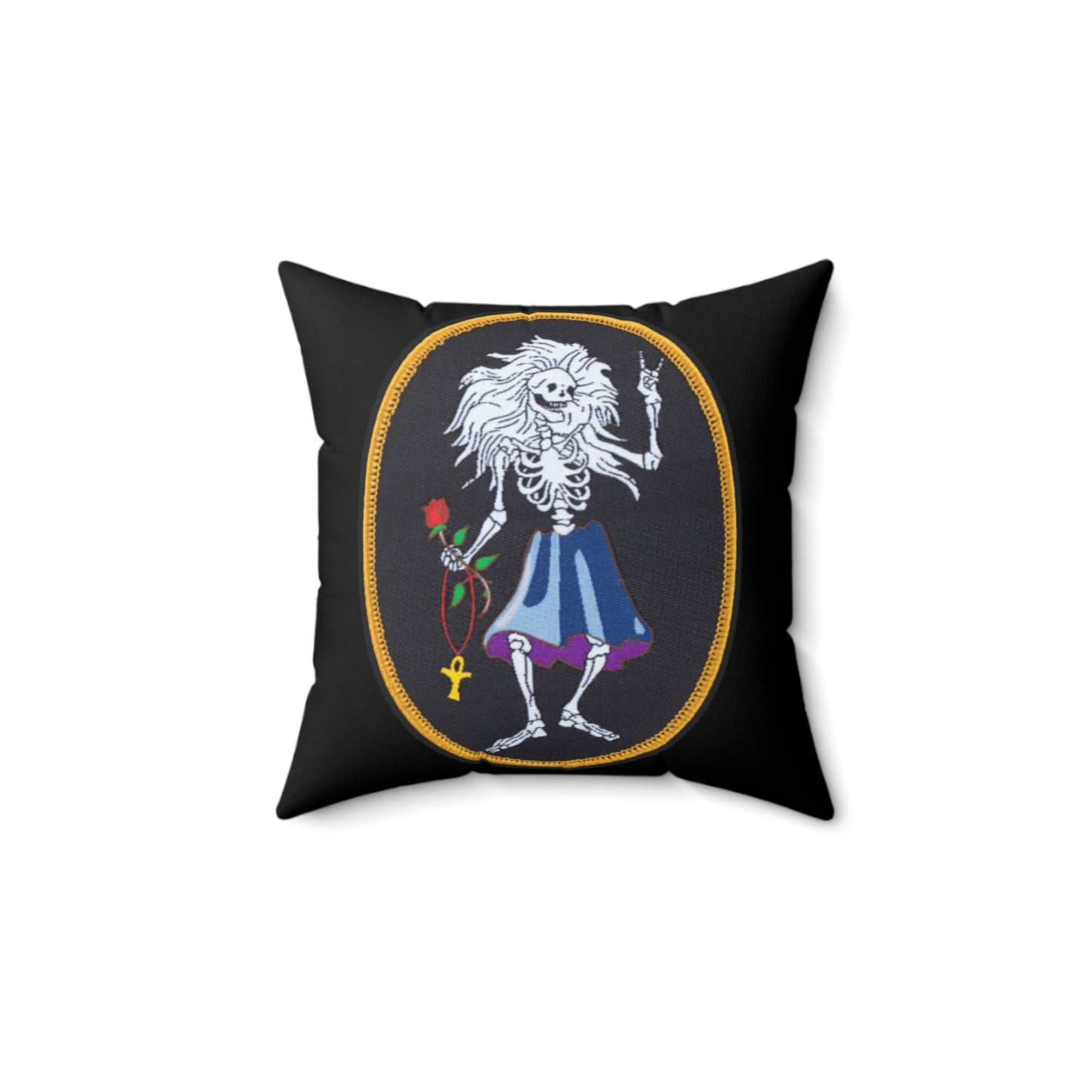 Grateful Dead decor Rosebud pillow- Jerry Garcia hippie style home - deadhead pillow in 2 sizes