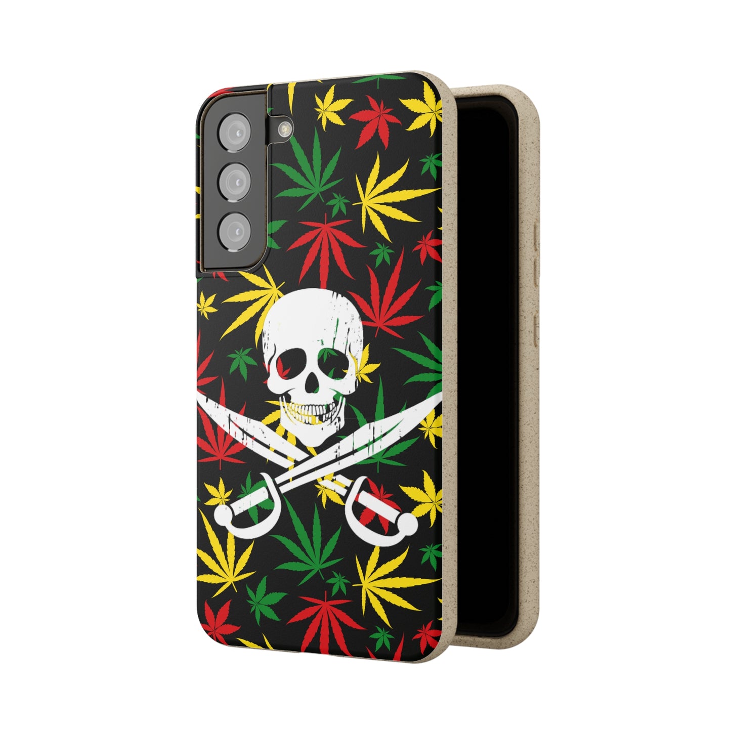 420 cannabis Jolly Roger Buccaneer weed Biodegradable eco friendly phone case