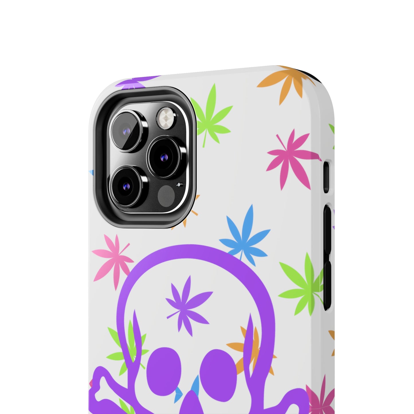 420 skull & crossbones tough phone Cases cannabis and jolly roger colorful phone case perfect 420 gift for stoner