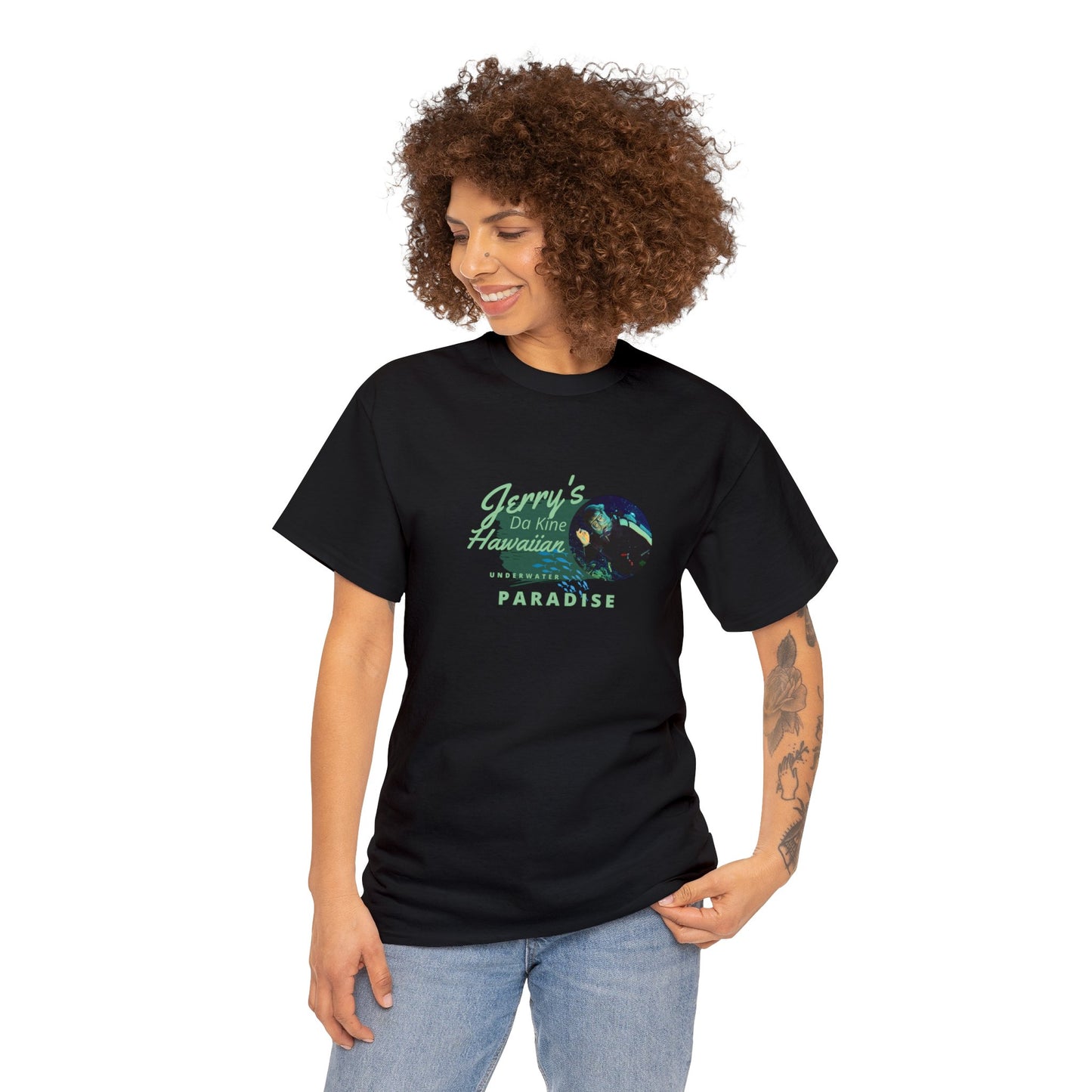 Jerry Garcia Da Kine Hawaiian Unisex Heavy Cotton Tee