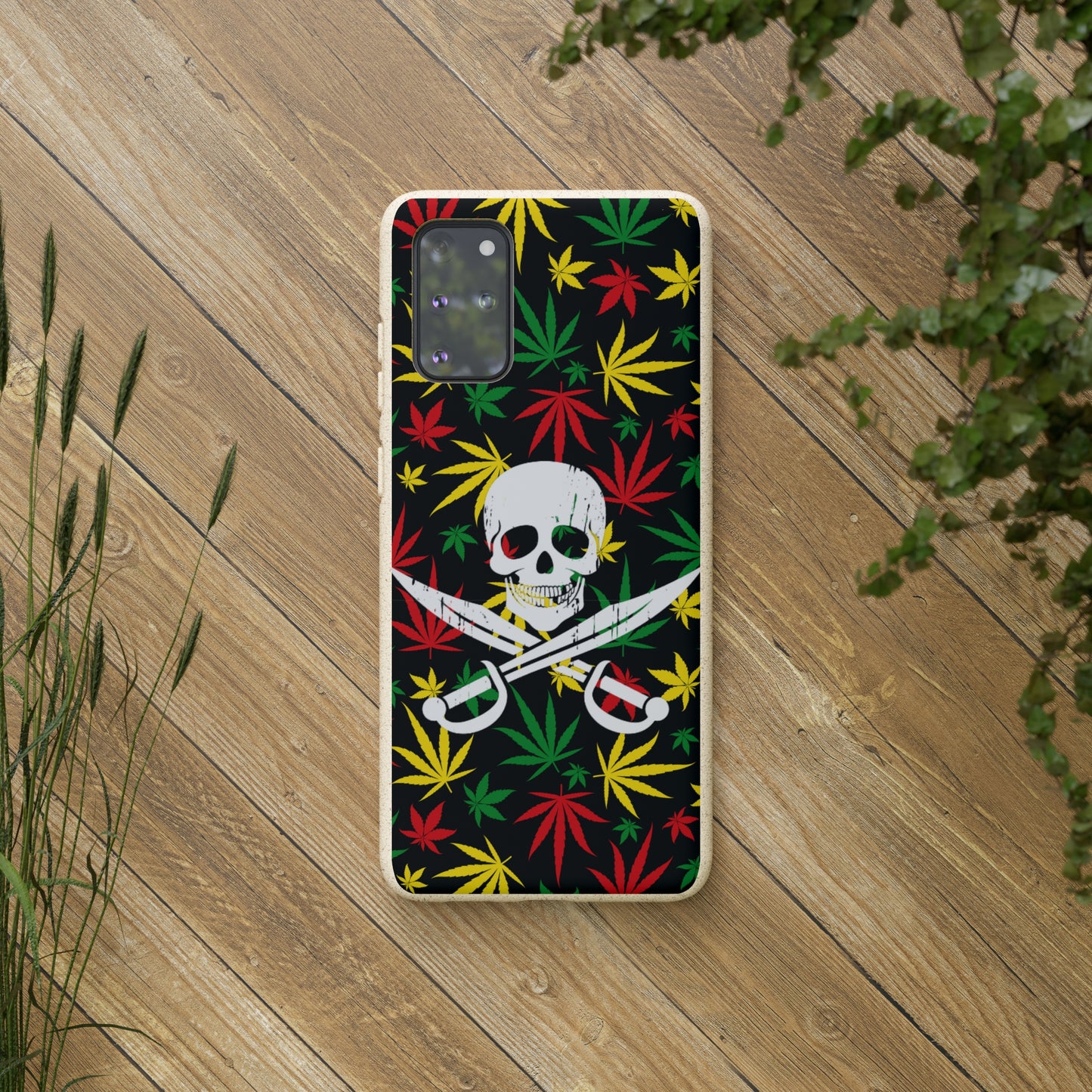 420 cannabis Jolly Roger Buccaneer weed Biodegradable eco friendly phone case