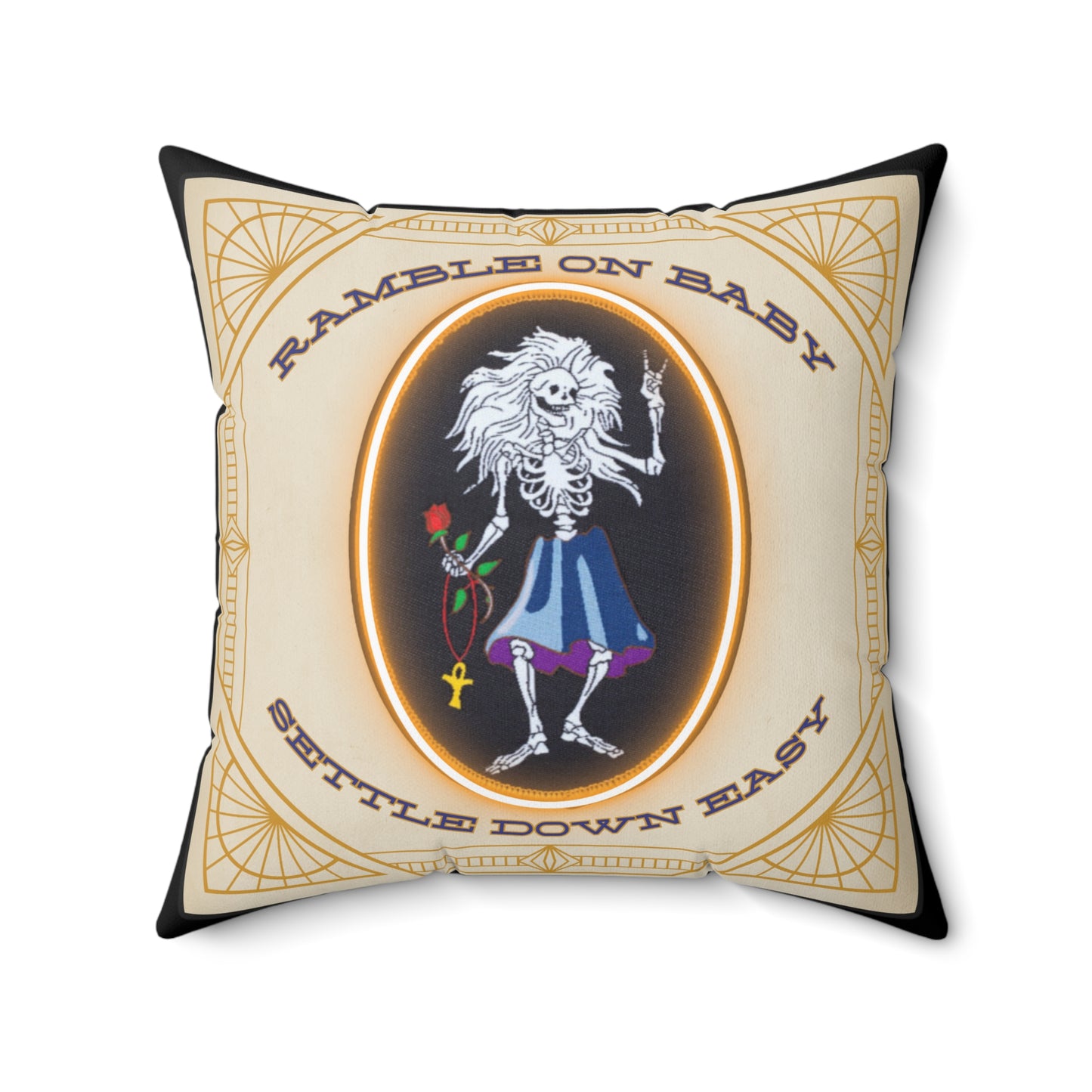 Grateful Dead pillow Jerry Garcia Rosebud pillow Dead Head home decor