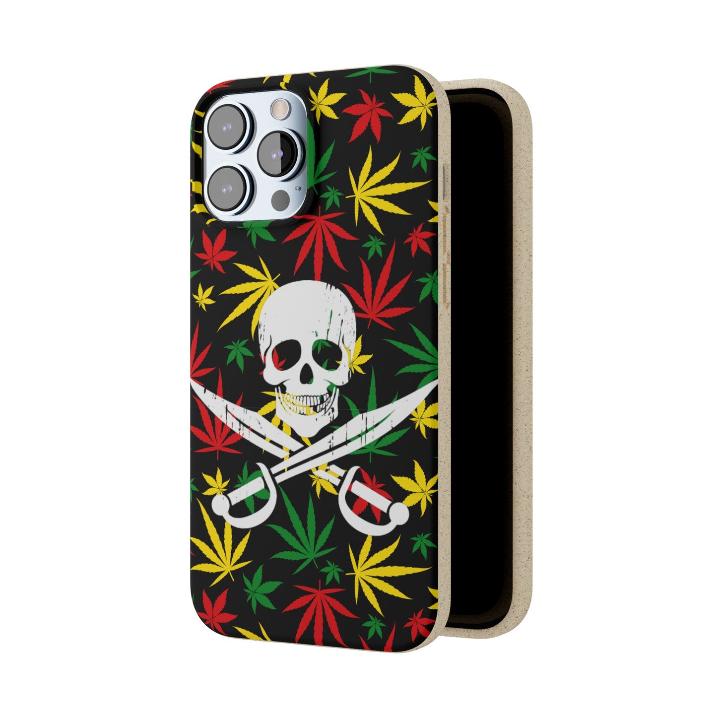 420 cannabis Jolly Roger Buccaneer weed Biodegradable eco friendly phone case