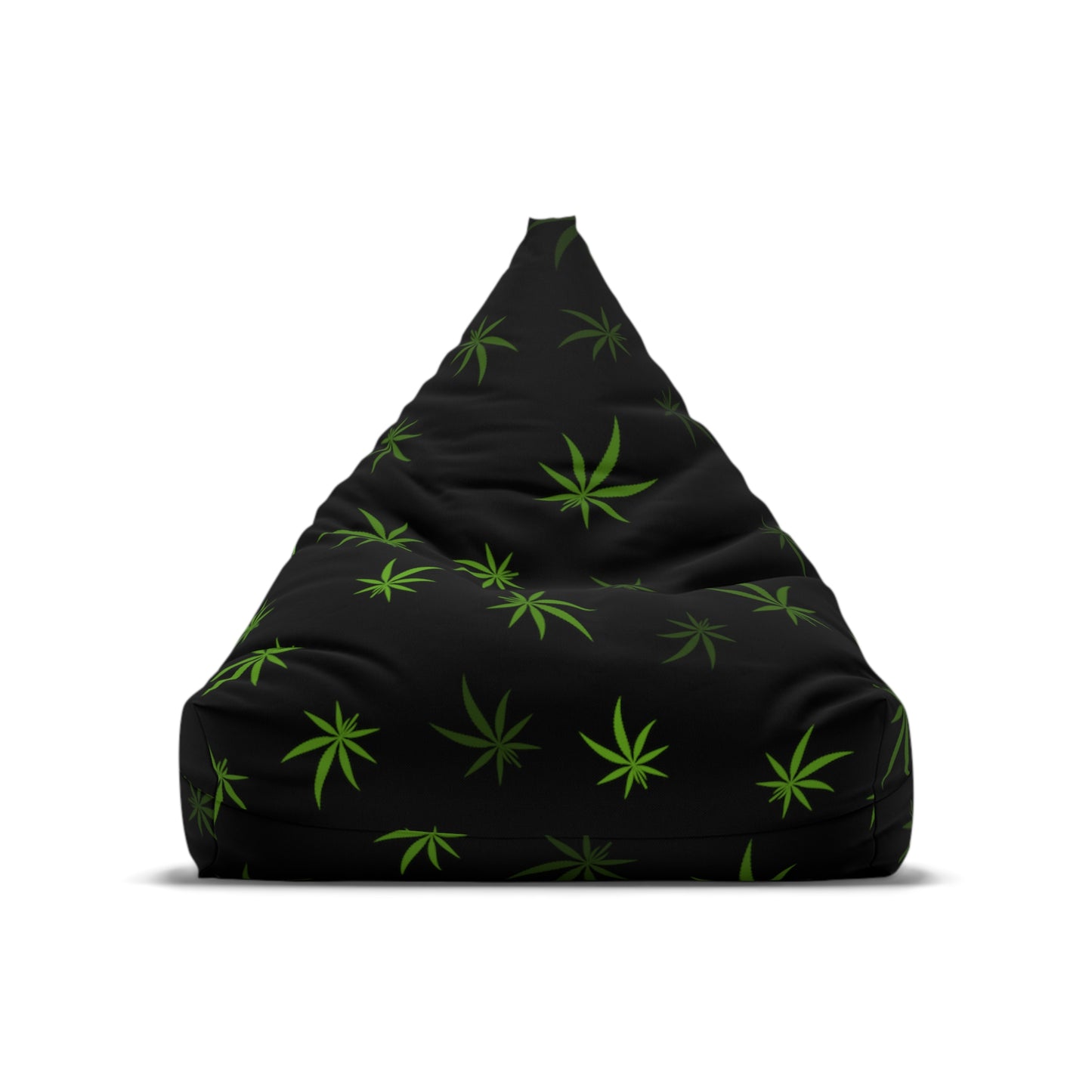 Black cannabis 420 Bean Bag Chair Cover for high end stoner decor, cover only!