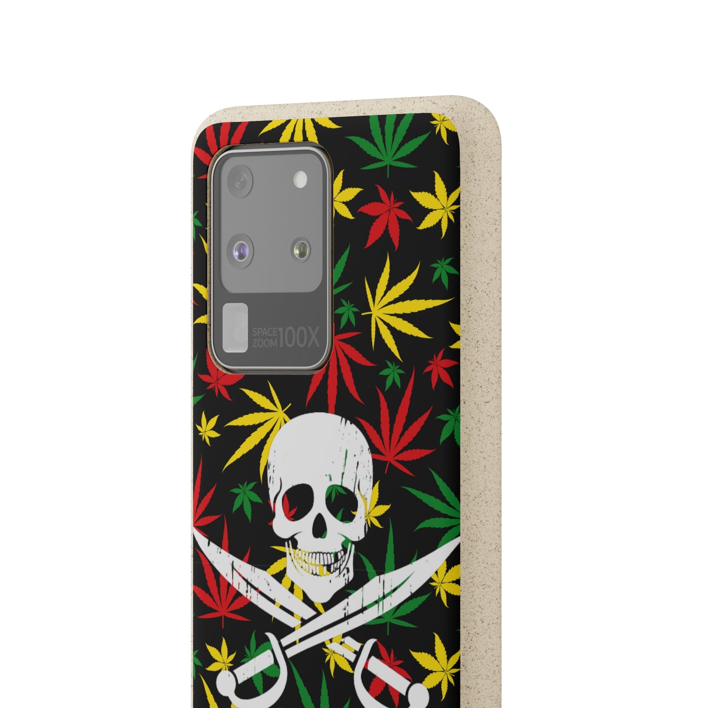 420 cannabis Jolly Roger Buccaneer weed Biodegradable eco friendly phone case