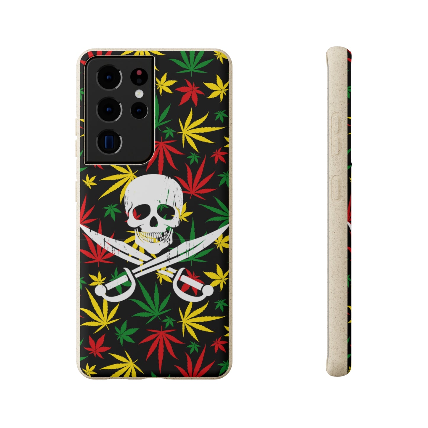 420 cannabis Jolly Roger Buccaneer weed Biodegradable eco friendly phone case