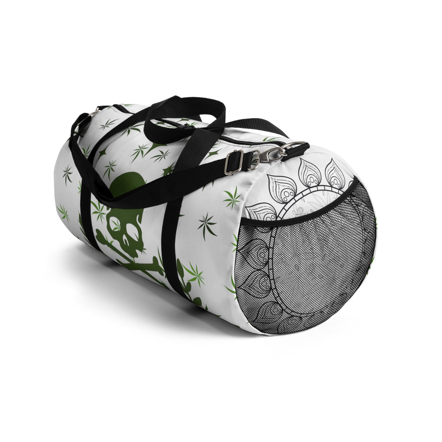 Skull and cross bones cannabis print Duffel Bag 420 pirate skull bag perfect high end cannabis couture gym bag