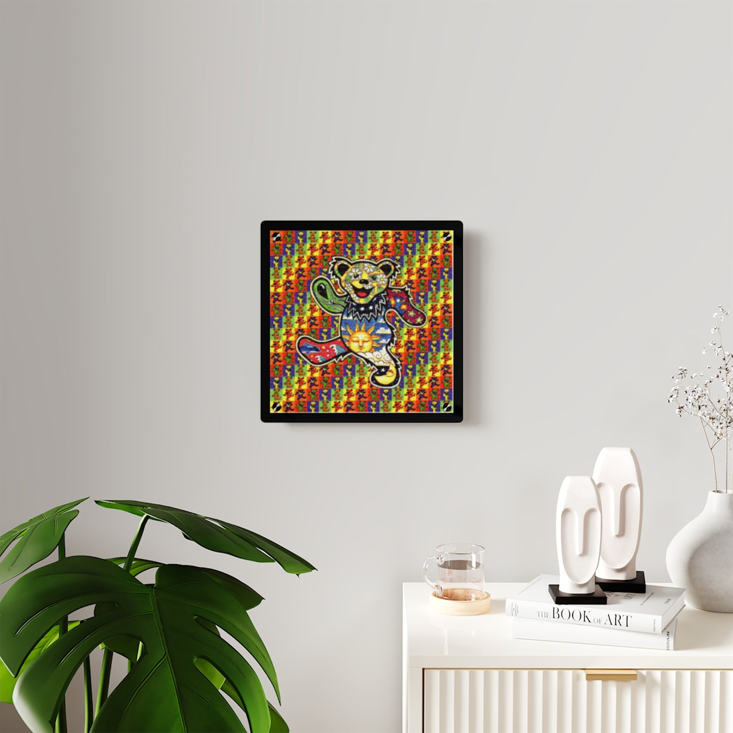 Grateful Dead dancing bears vintage LSD blotter art - tab sheet psychedelic wall art - Acrylic Wall Art Panels available in 2 sizes