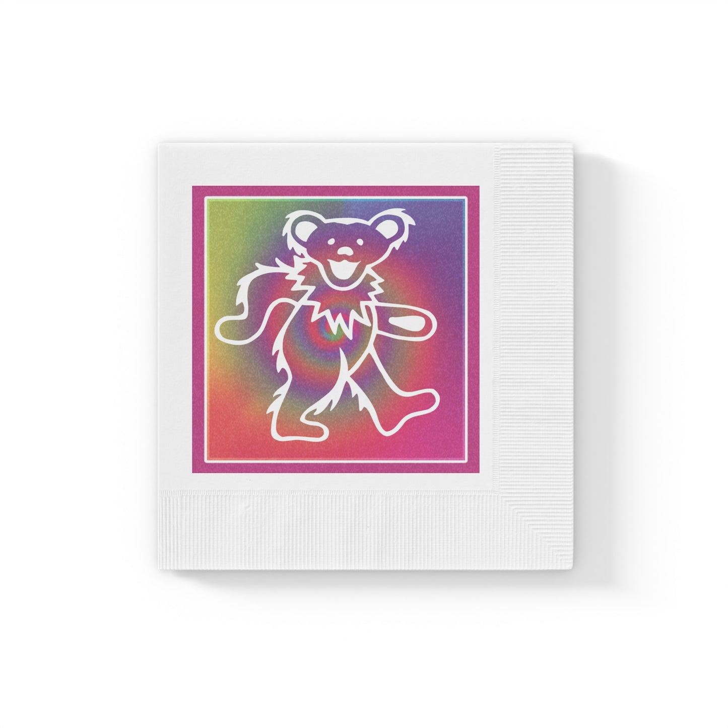 Grateful Dead dancing bear tie-dye napkins perfect for dead head gatherings