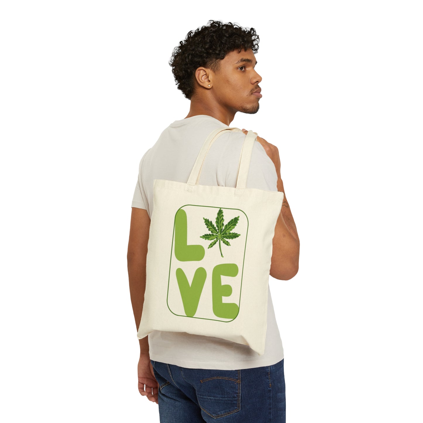 Love cannabis Cotton Canvas Tote Bag