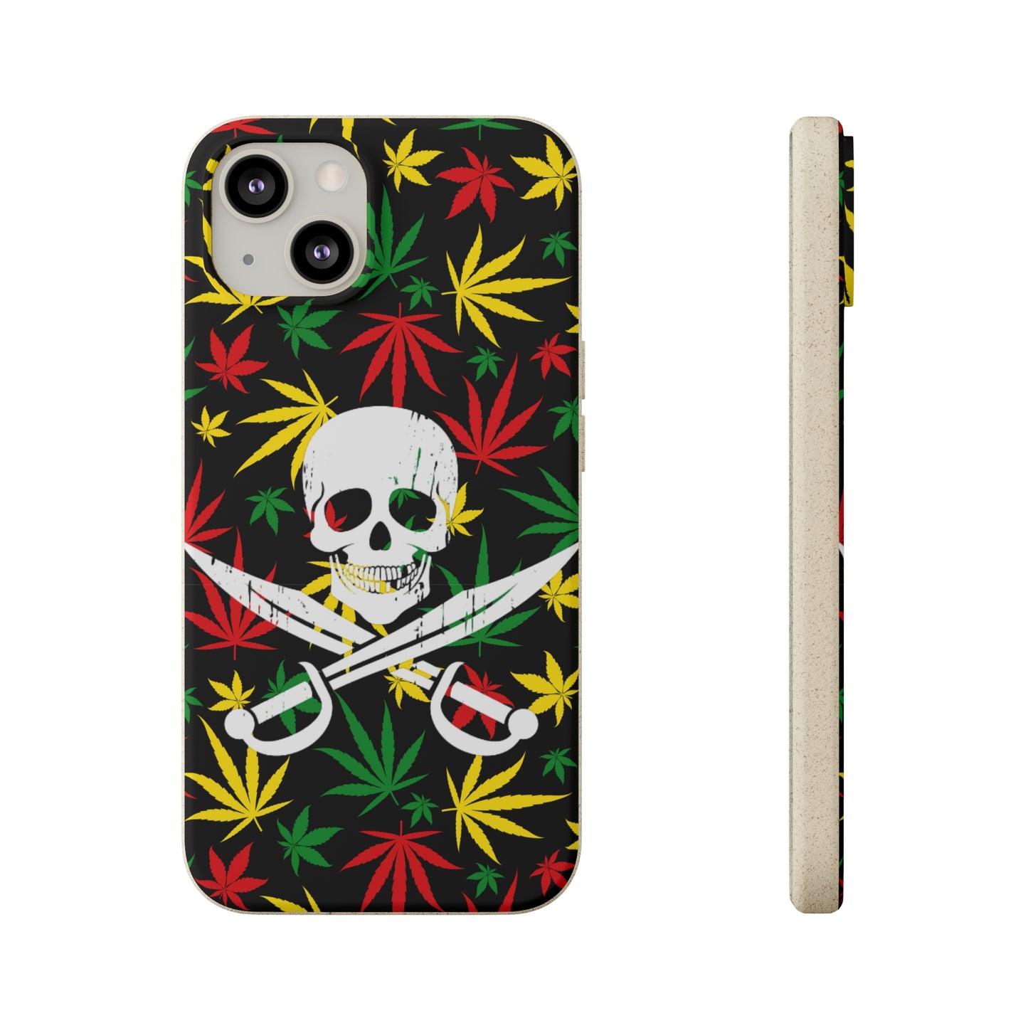 420 cannabis Jolly Roger Buccaneer weed Biodegradable eco friendly phone case