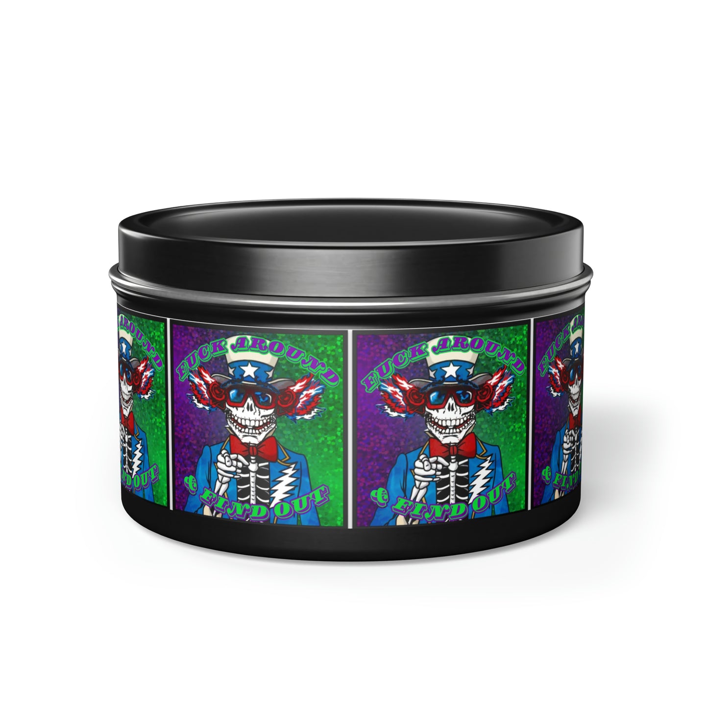 Grateful Dead skeleton candle gift for deadhead hippie rocknroll decor