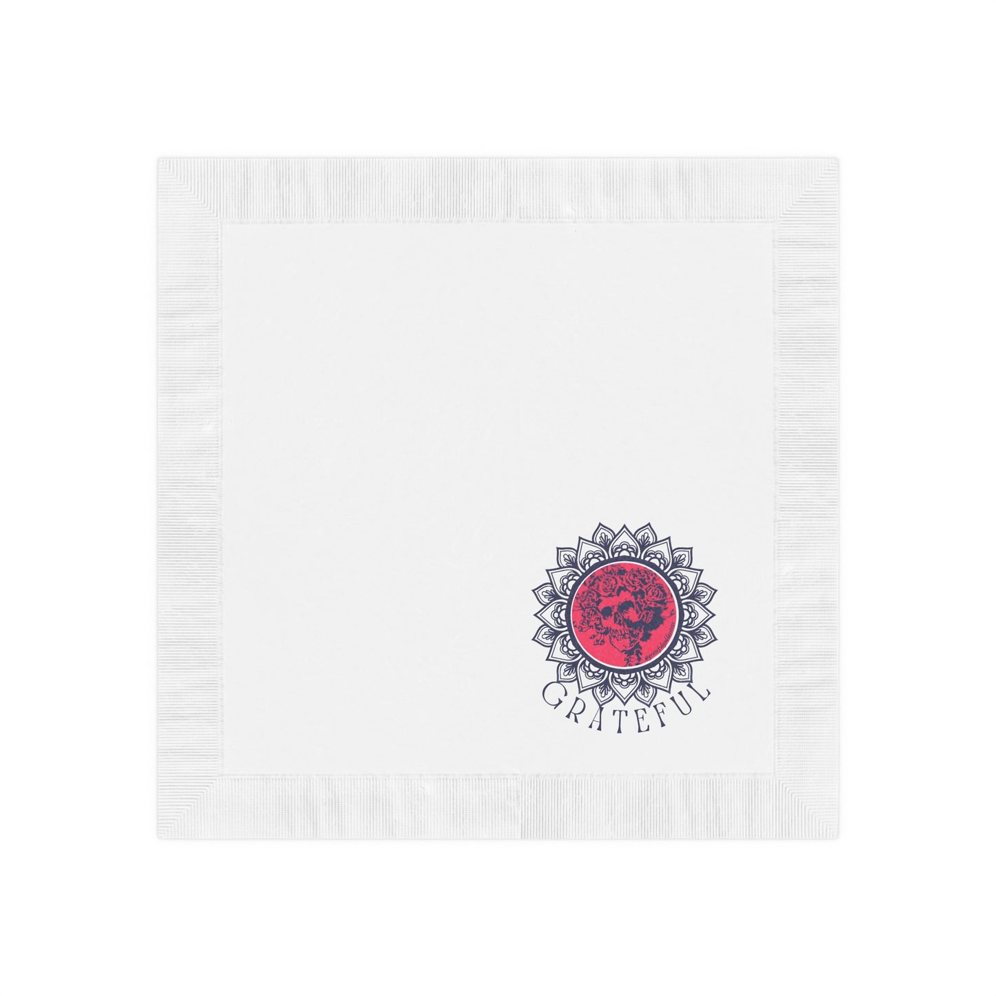 Grateful Dead skull and roses gratitude Bertha napkins perfect for dead head gatherings