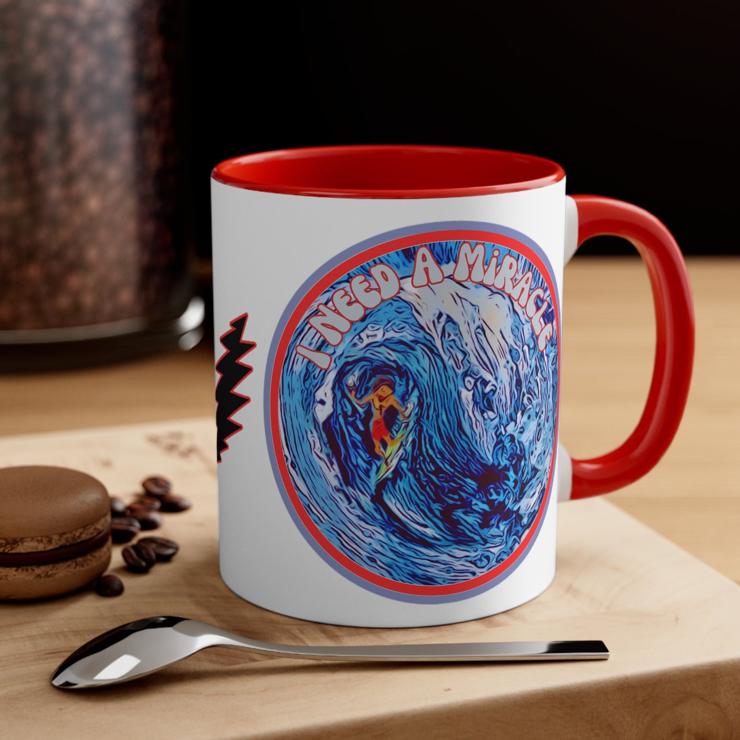 Grateful Dead I need a miracle hang 10 surfer Mug for deadheads