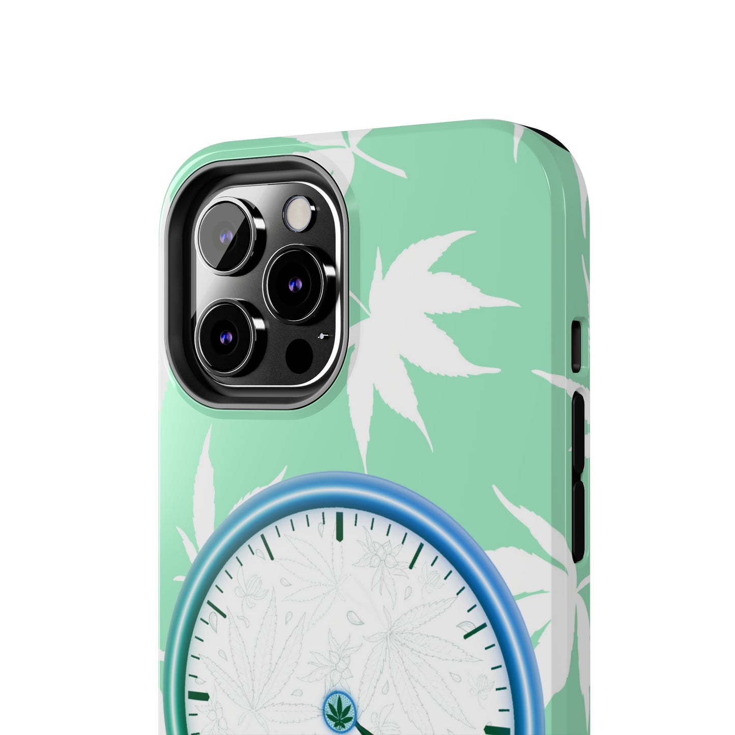 420 clock cannabis tough phone Cases cannabis leaf and 420 clock phone case for high end cannabist