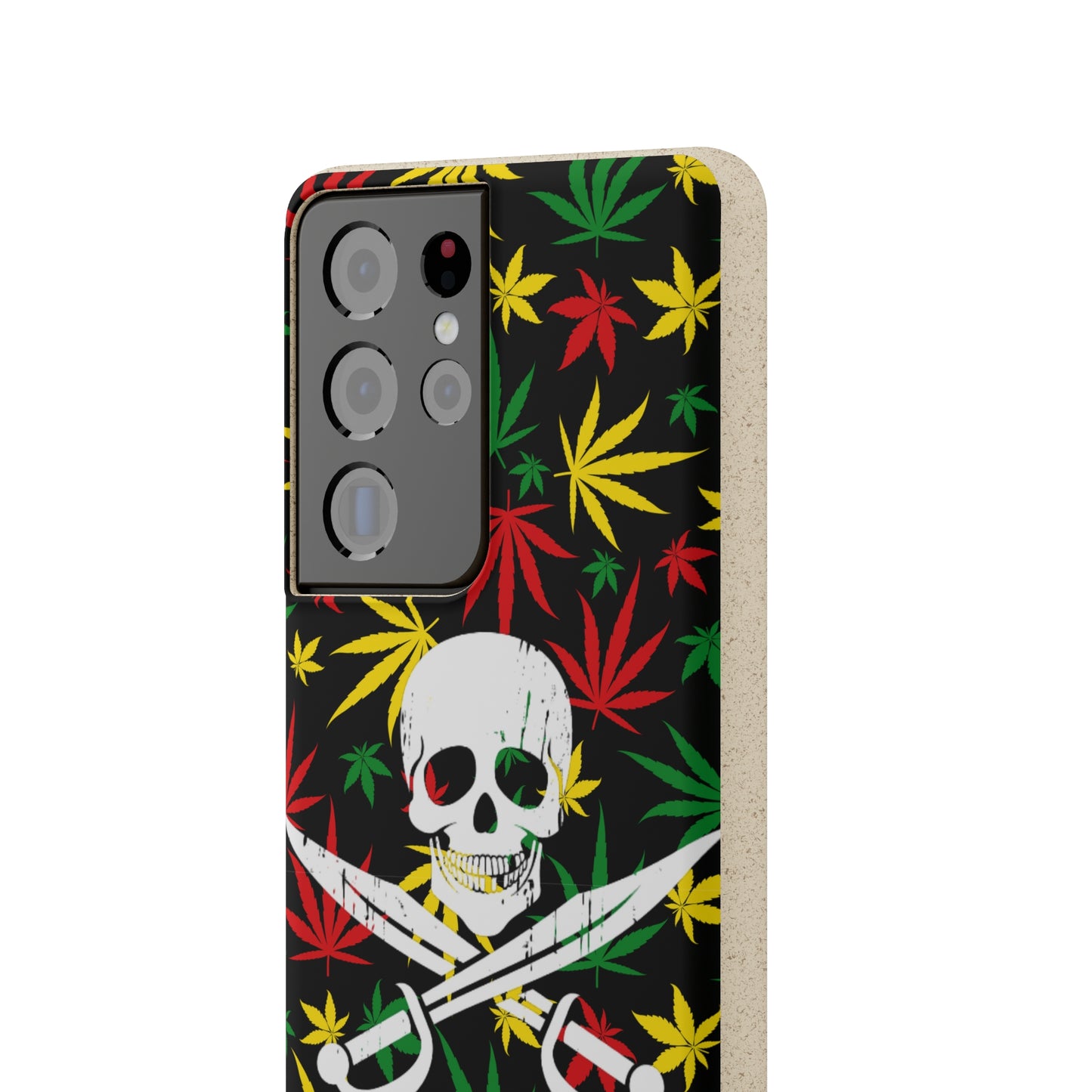 420 cannabis Jolly Roger Buccaneer weed Biodegradable eco friendly phone case