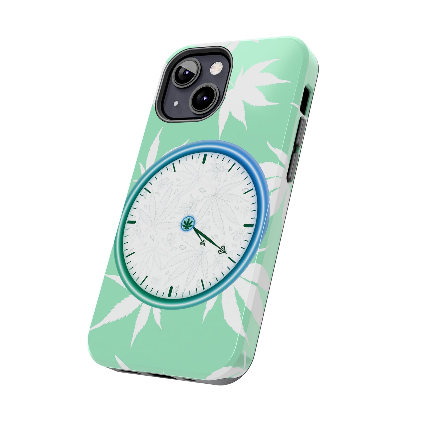 420 clock cannabis tough phone Cases cannabis leaf and 420 clock phone case for high end cannabist