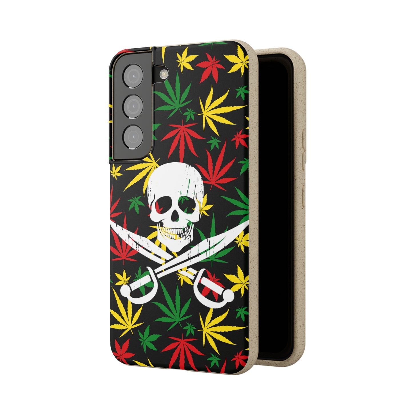 420 cannabis Jolly Roger Buccaneer weed Biodegradable eco friendly phone case