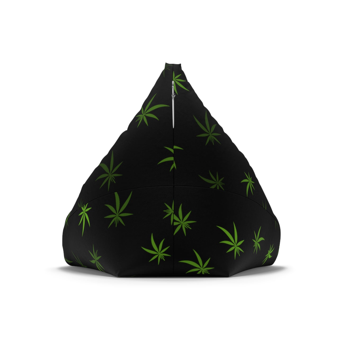 Black cannabis 420 Bean Bag Chair Cover for high end stoner decor, cover only!