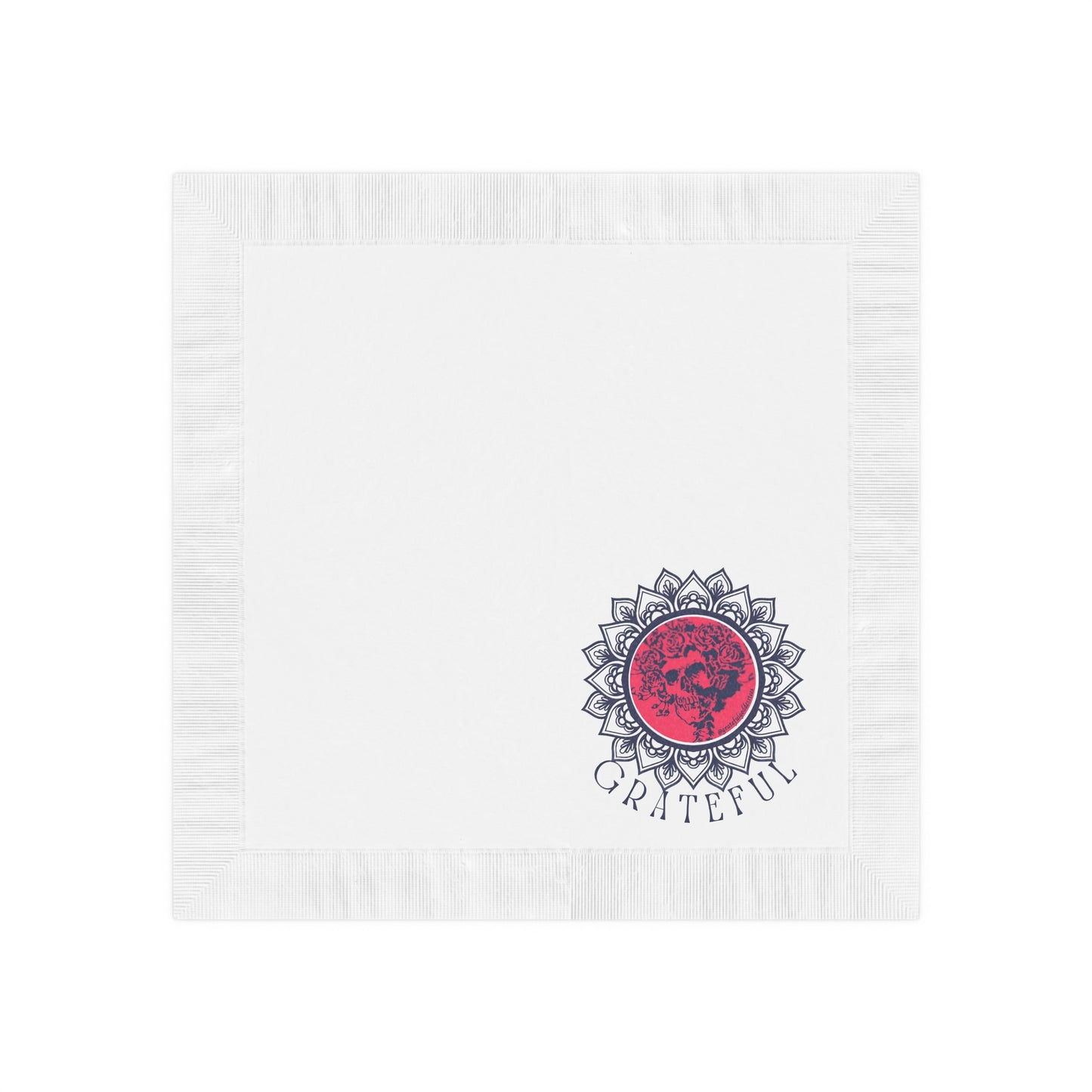 Grateful Dead skull and roses gratitude Bertha napkins perfect for dead head gatherings