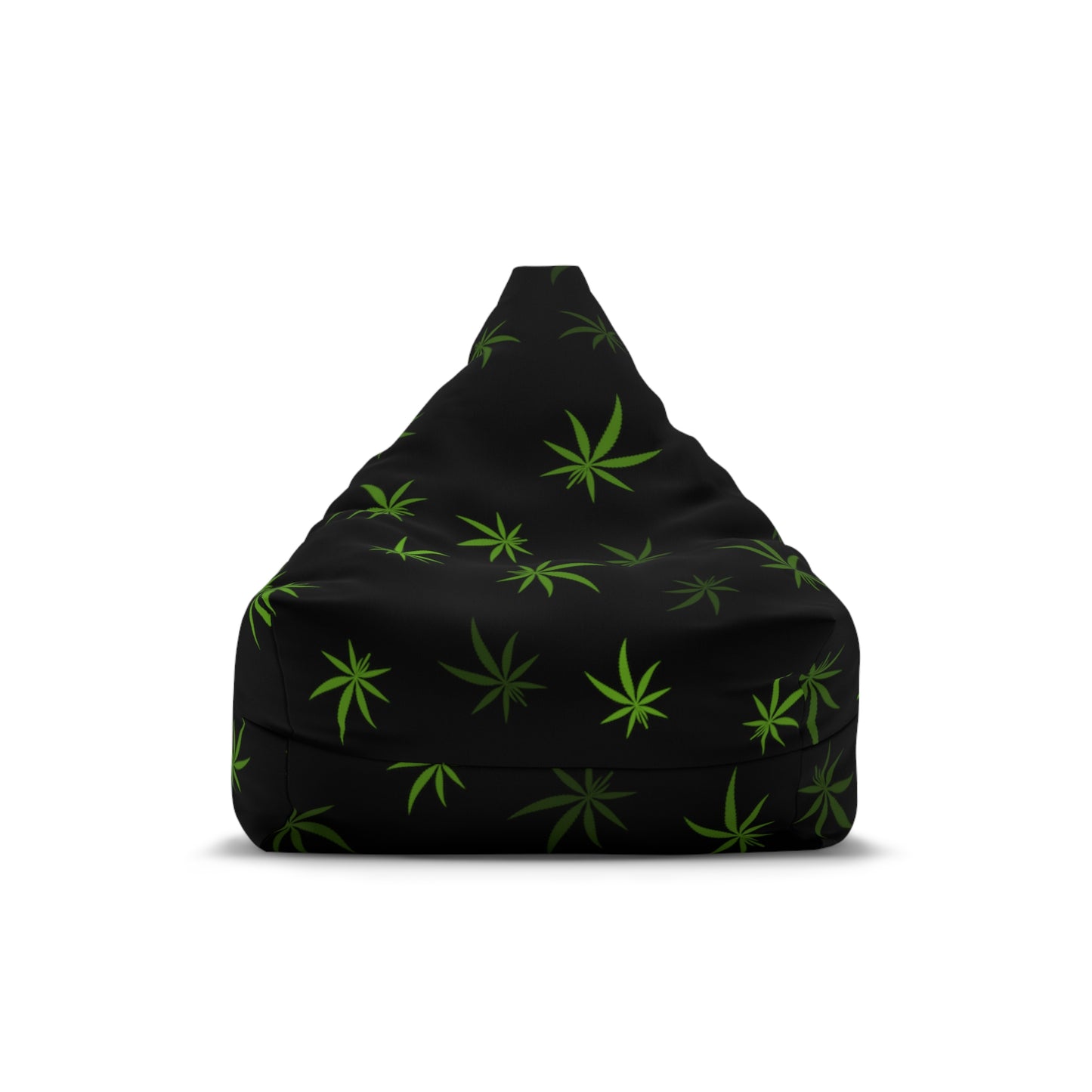 Black cannabis 420 Bean Bag Chair Cover for high end stoner decor, cover only!