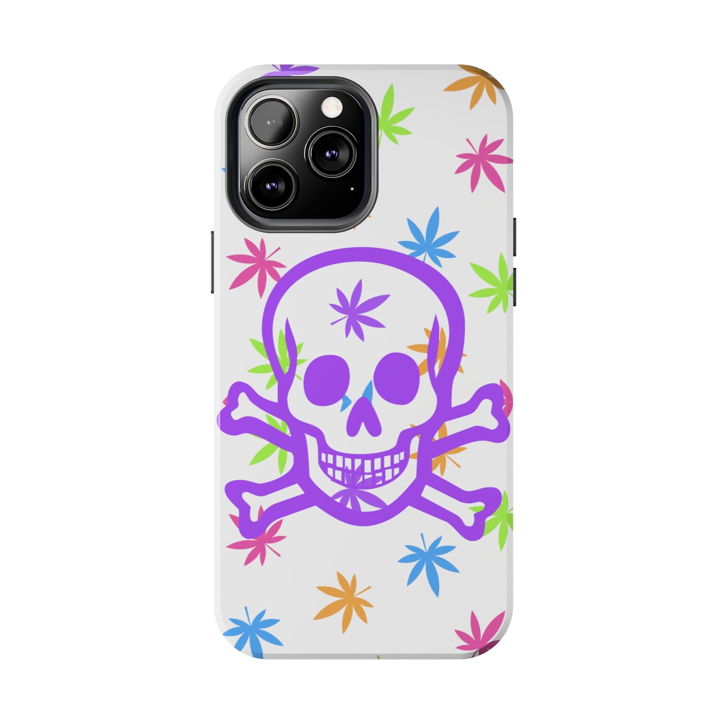 420 skull & crossbones tough phone Cases cannabis and jolly roger colorful phone case perfect 420 gift for stoner