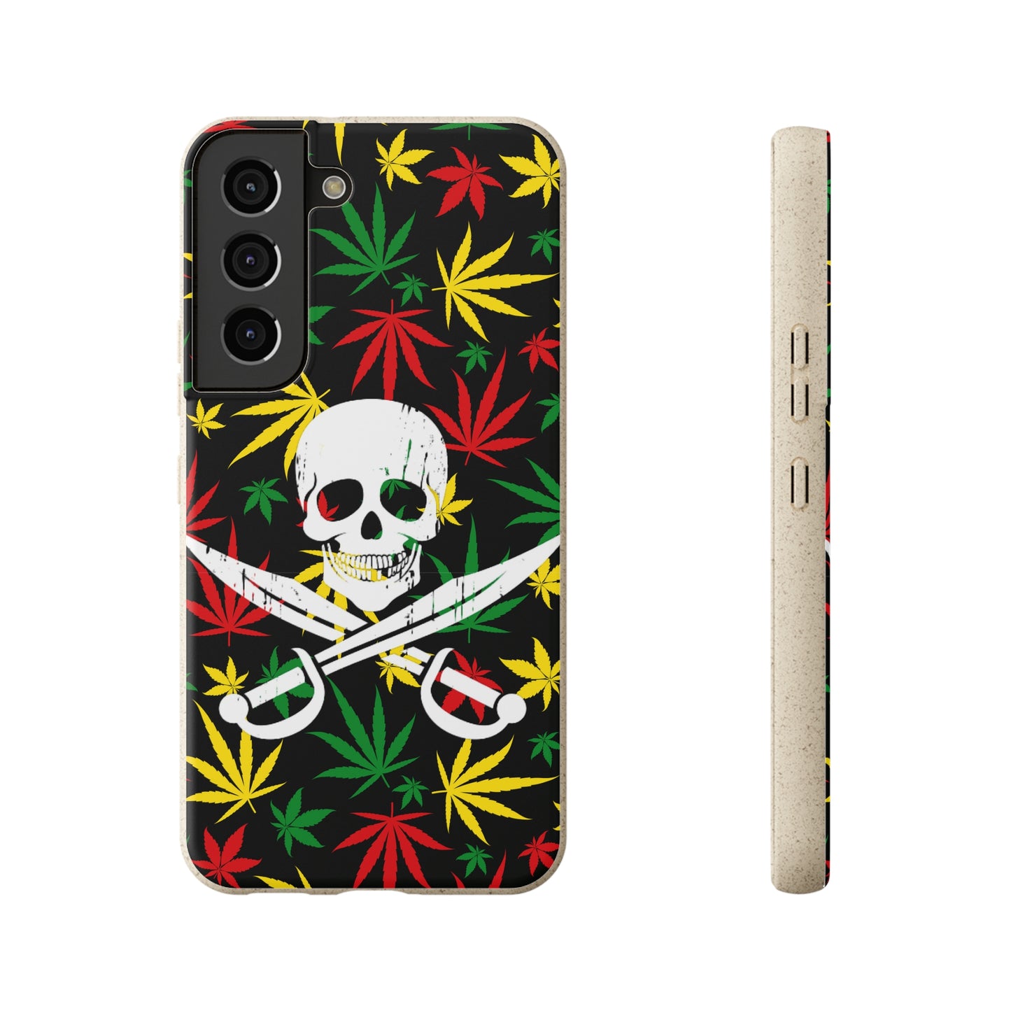 420 cannabis Jolly Roger Buccaneer weed Biodegradable eco friendly phone case