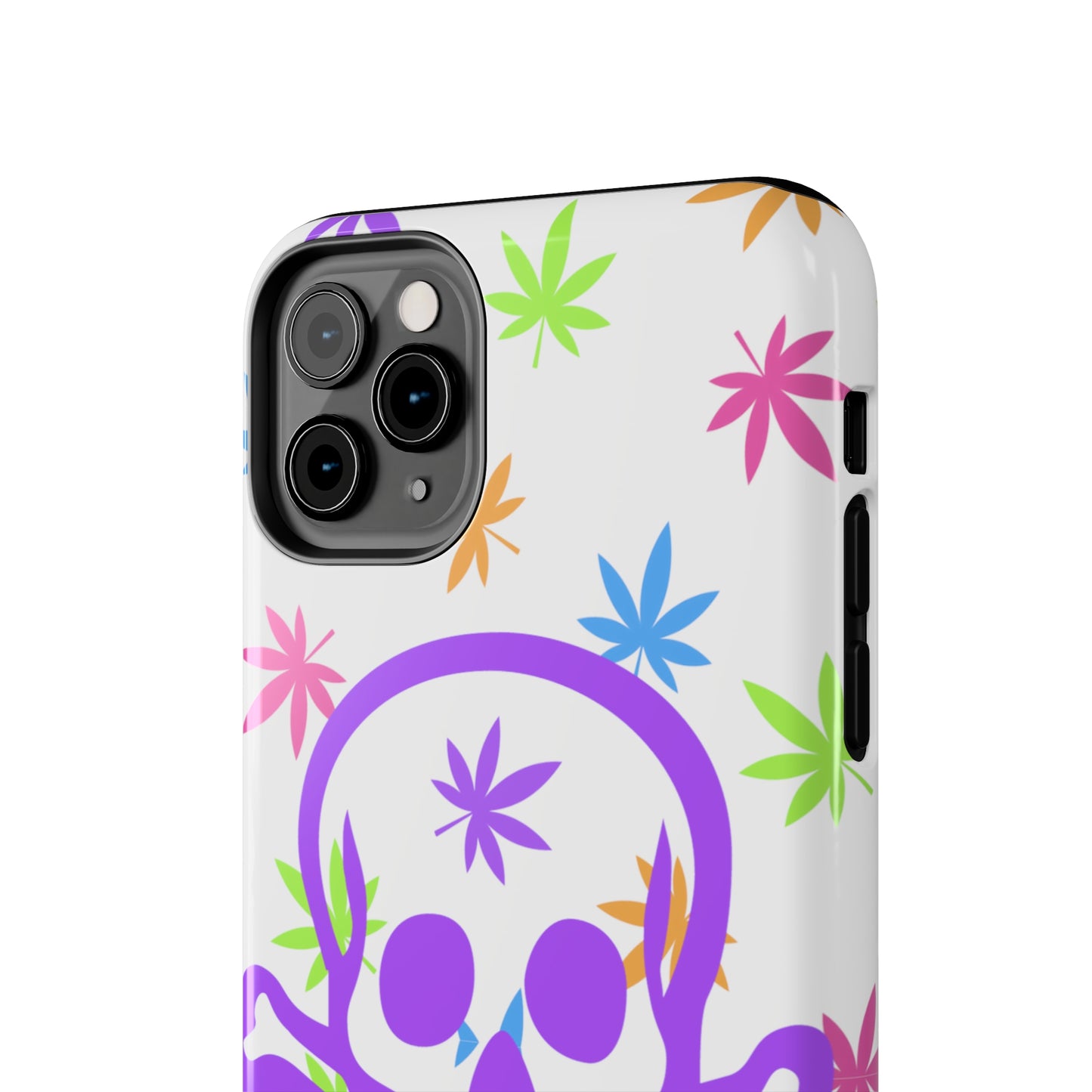 420 skull & crossbones tough phone Cases cannabis and jolly roger colorful phone case perfect 420 gift for stoner