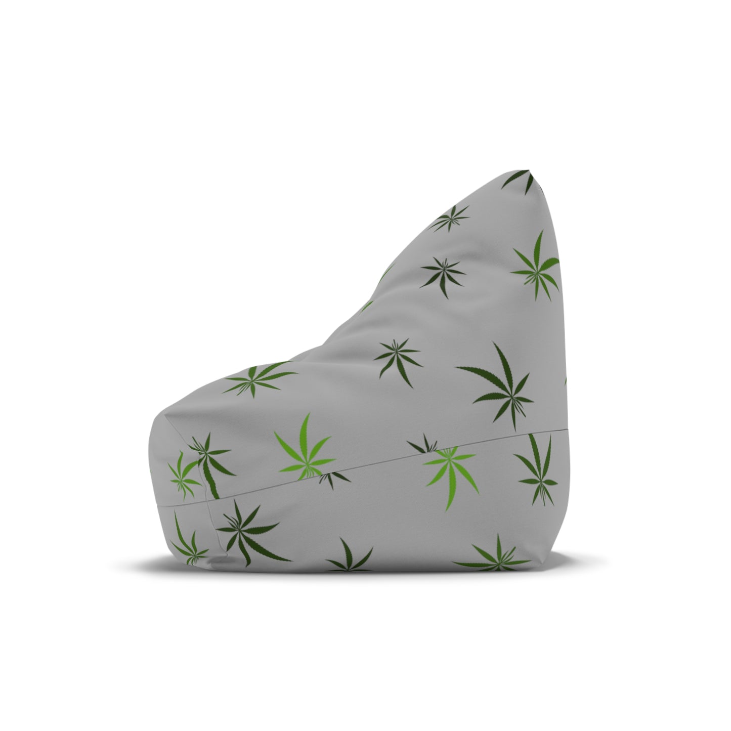 Gray cannabis 420 Bean Bag Chair Cover for high end stoner decor, cover only!