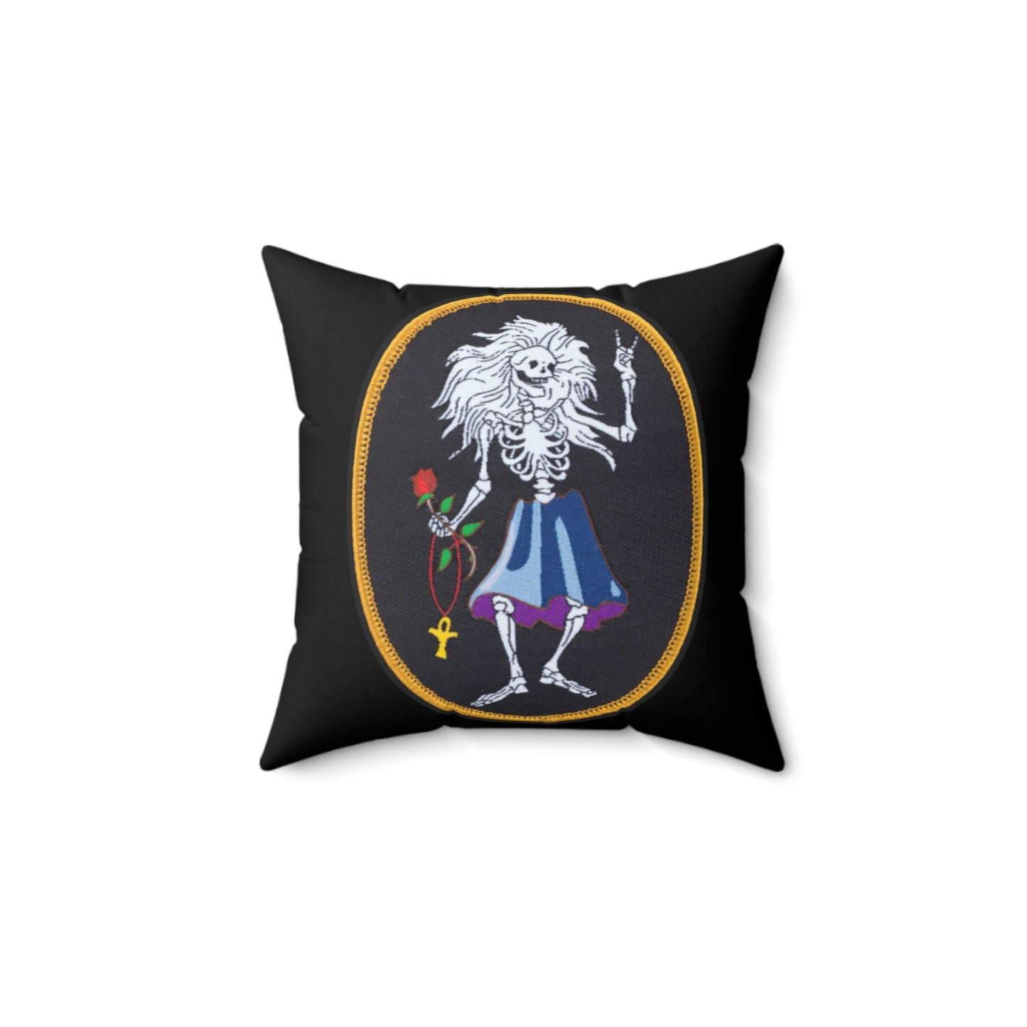 Grateful Dead decor Rosebud pillow- Jerry Garcia hippie style home - deadhead pillow in 2 sizes